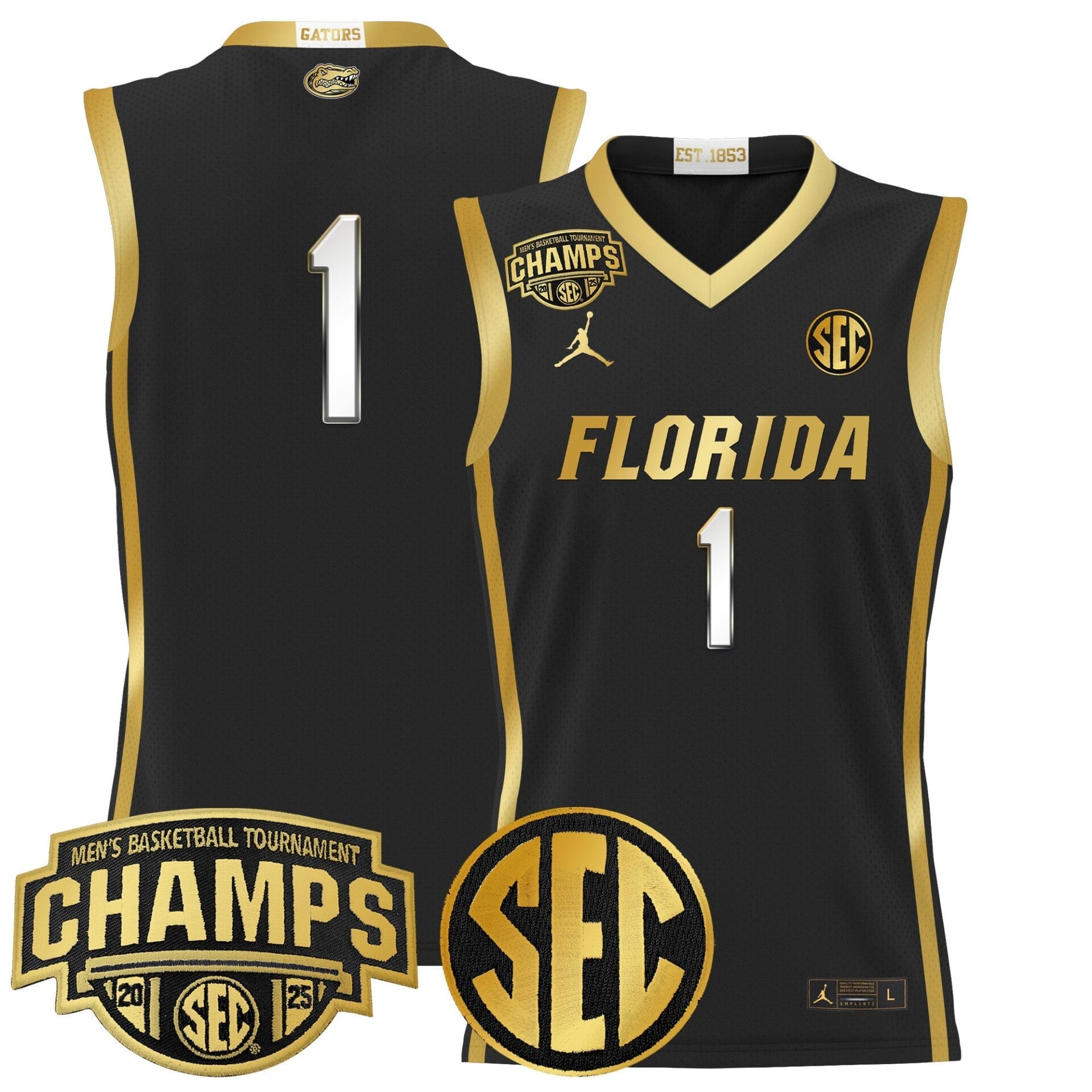 Florida Gators 2025 SEC Conference Tournament Champions Basketball Jersey - All Stitched - Image 28