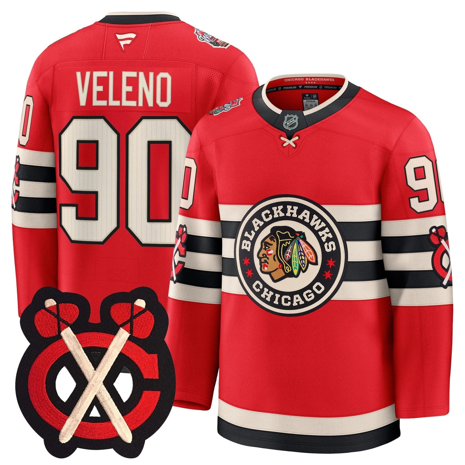 Chicago Blackhawks Winter Classic Patch Premium Jersey - All Stitched - Image 5