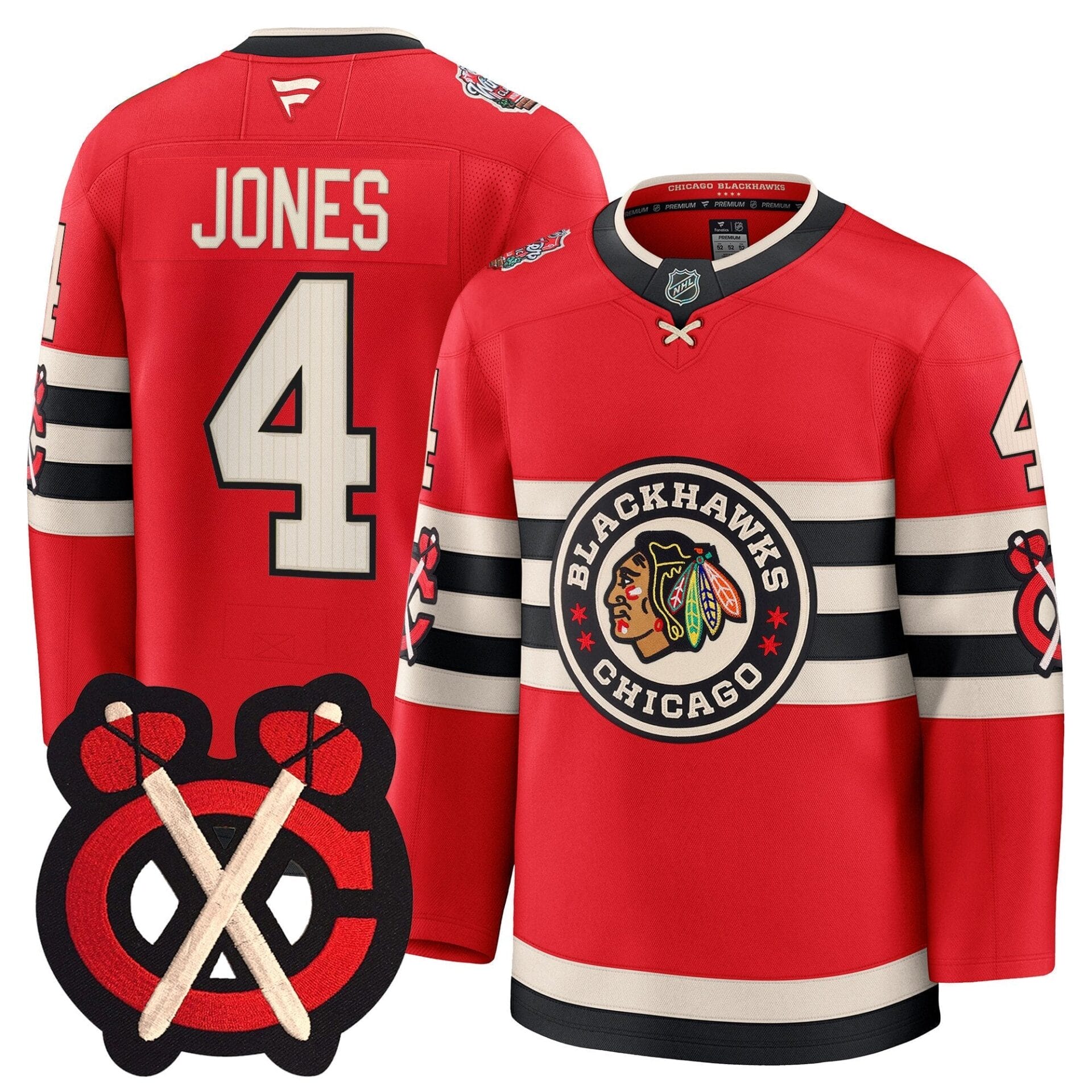 Chicago Blackhawks Winter Classic Patch Premium Jersey - All Stitched - Image 3