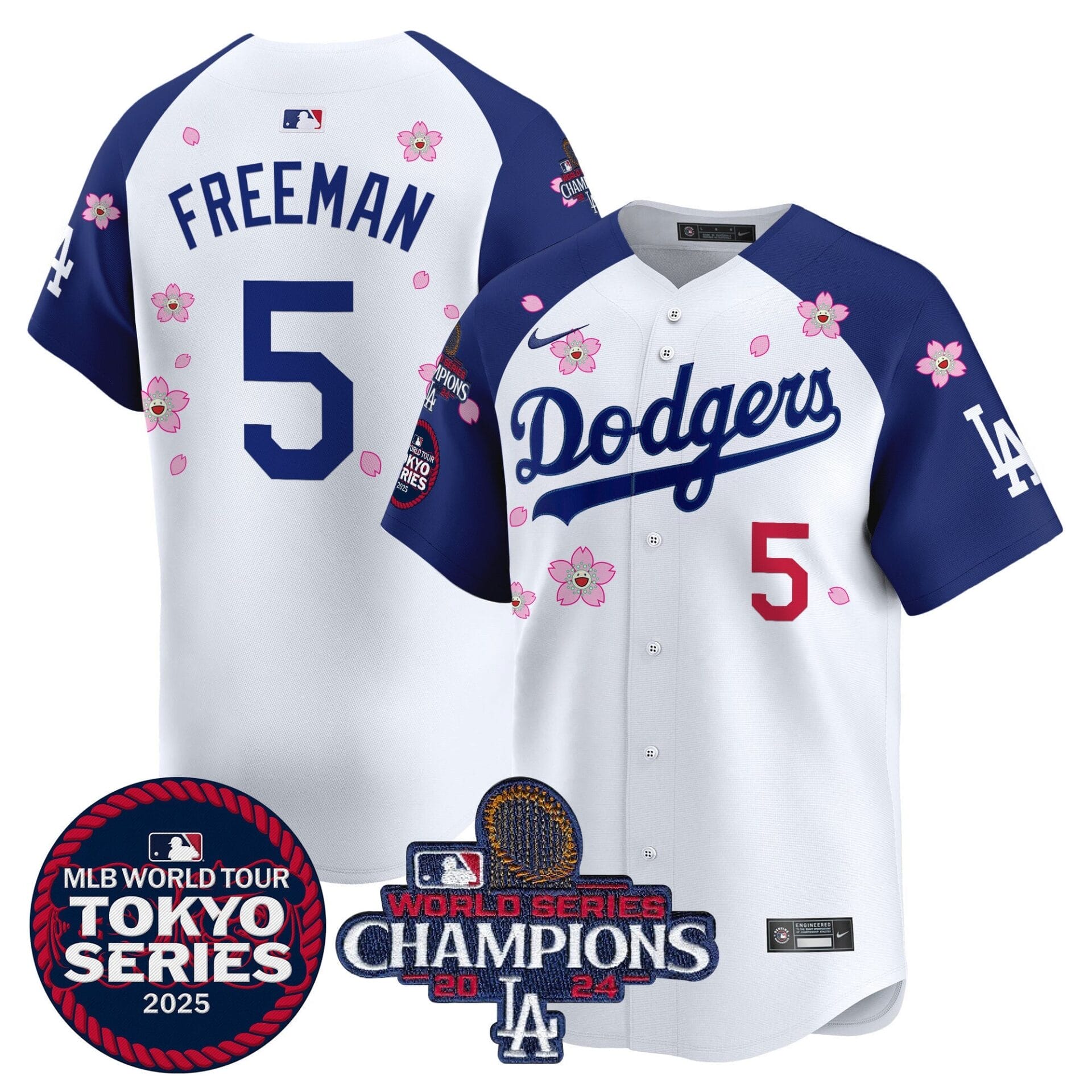 Dodgers Tokyo Series 2025 World Series Champions Patch Vapor Premier Limited Jersey - Stitched - Image 33