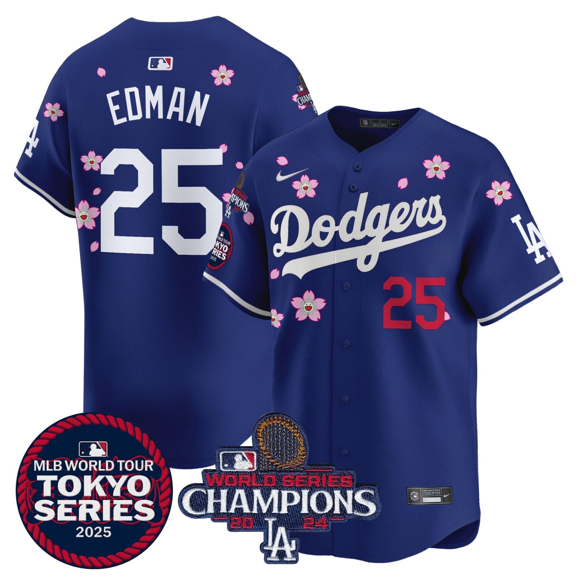 Dodgers Tokyo Series 2025 World Series Champions Patch Vapor Premier Limited Jersey - Stitched - Image 19