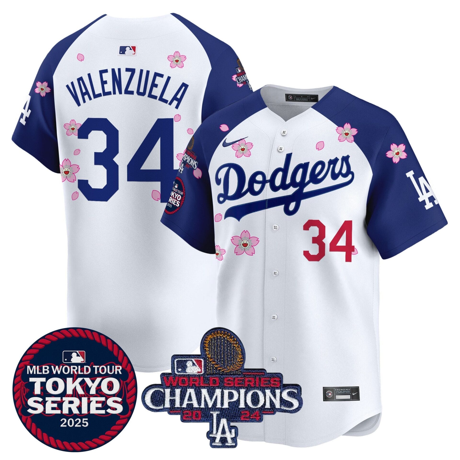 Dodgers Tokyo Series 2025 World Series Champions Patch Vapor Premier Limited Jersey - Stitched - Image 32