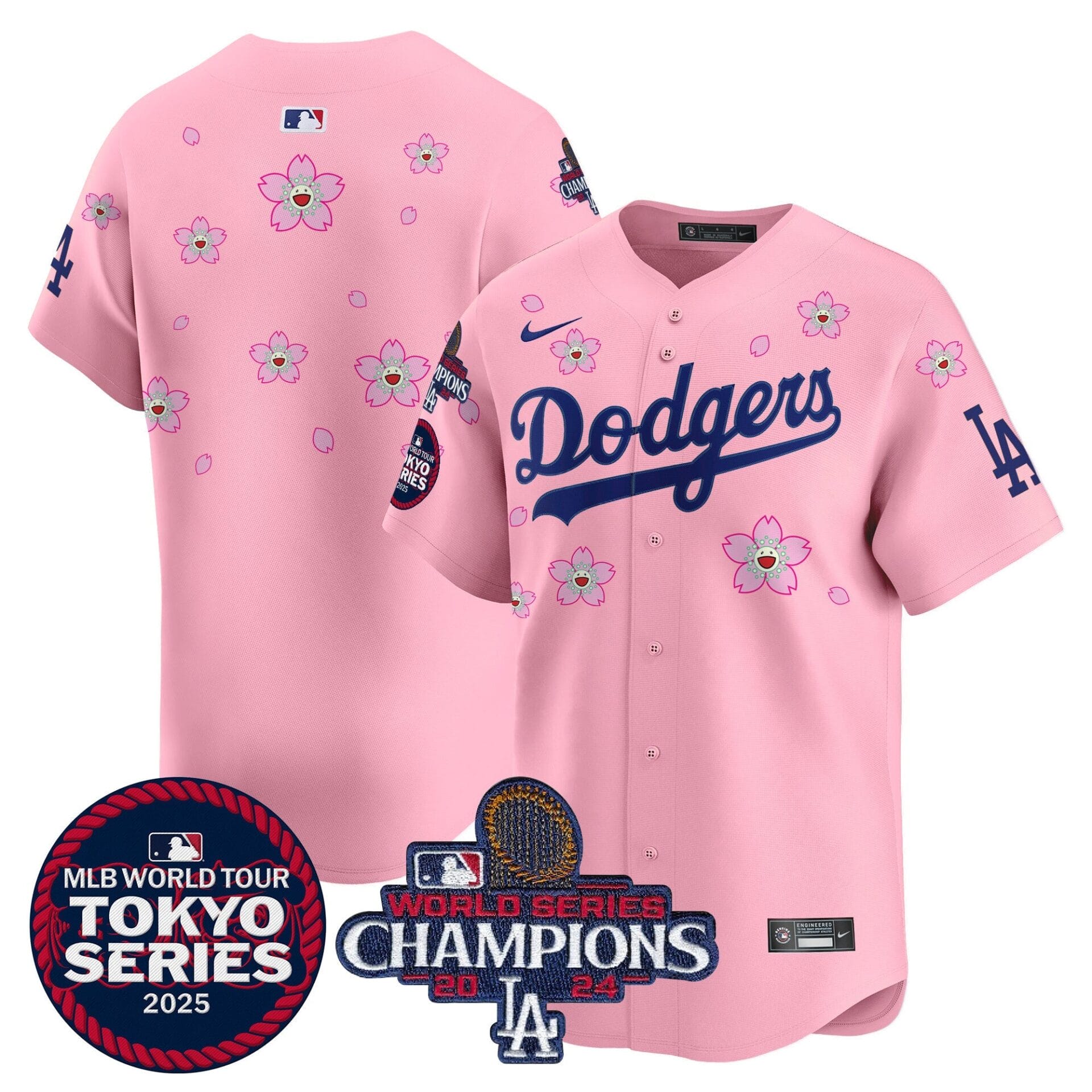 Dodgers Tokyo Series 2025 World Series Champions Patch Vapor Premier Limited Jersey - Stitched - Image 30