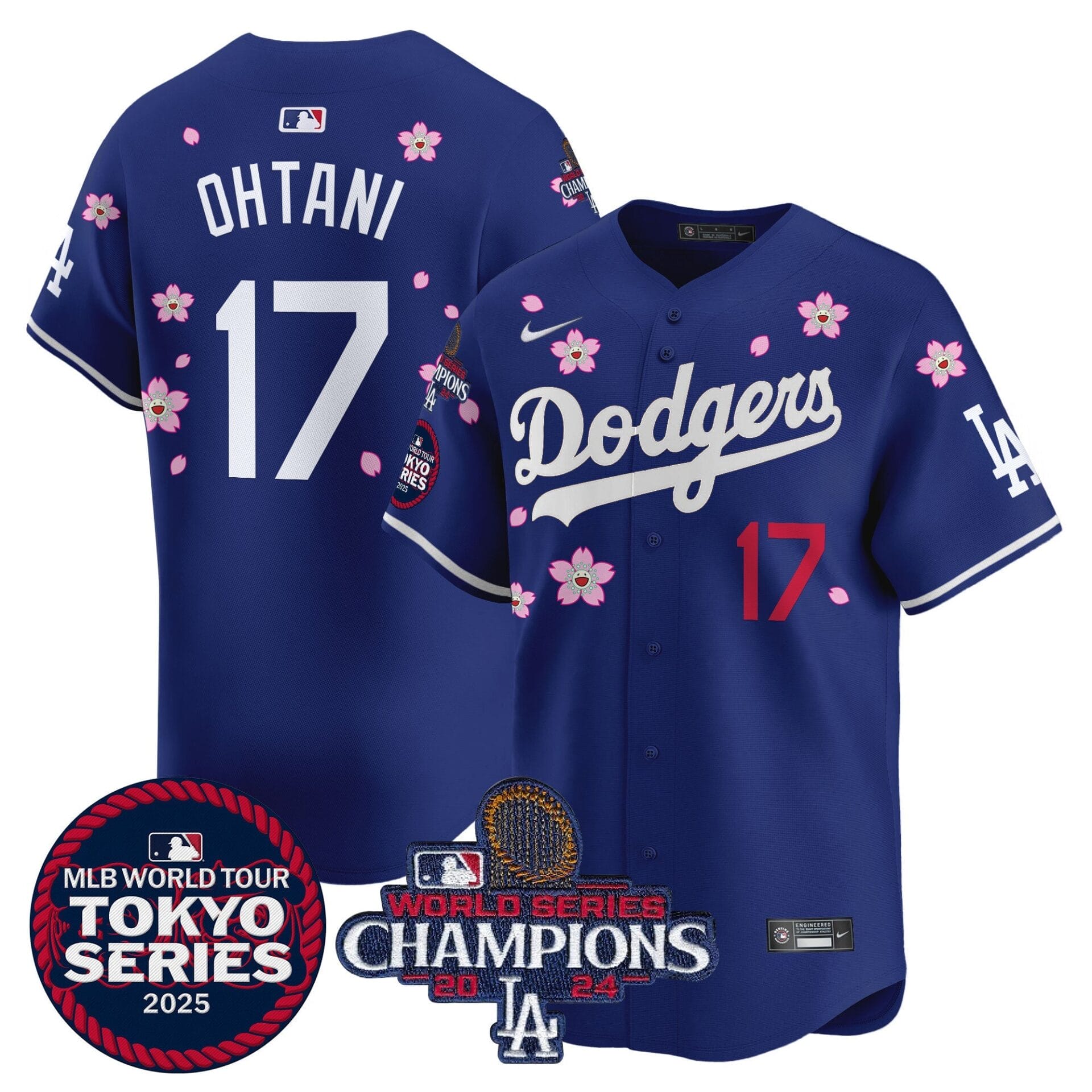 Dodgers Tokyo Series 2025 World Series Champions Patch Vapor Premier Limited Jersey - Stitched - Image 11