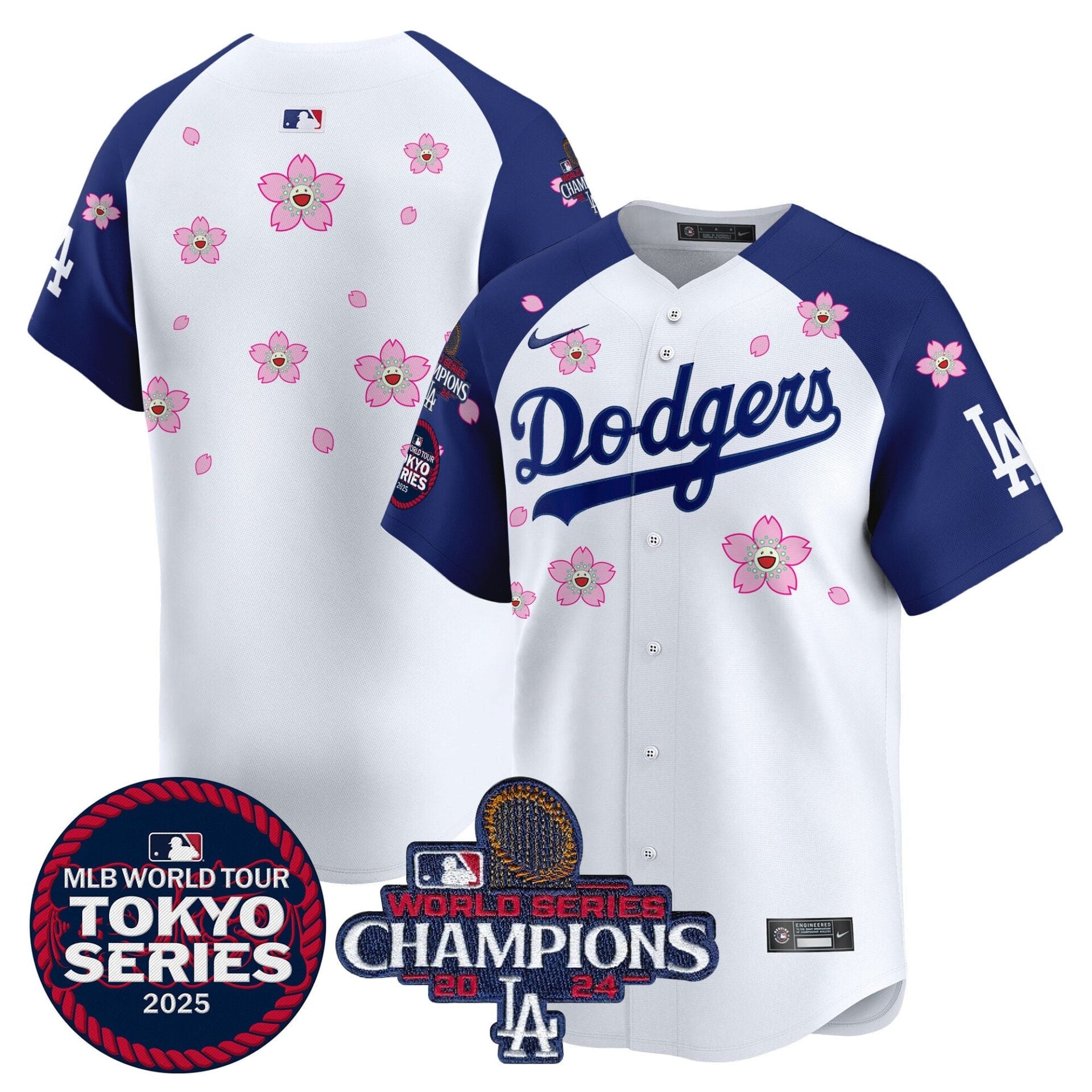 Dodgers Tokyo Series 2025 World Series Champions Patch Vapor Premier Limited Jersey - Stitched - Image 40