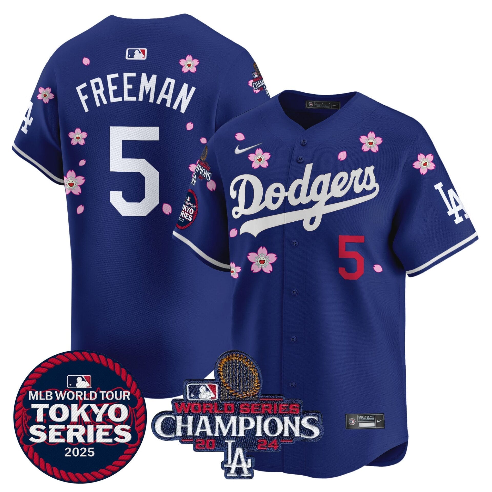Dodgers Tokyo Series 2025 World Series Champions Patch Vapor Premier Limited Jersey - Stitched - Image 13