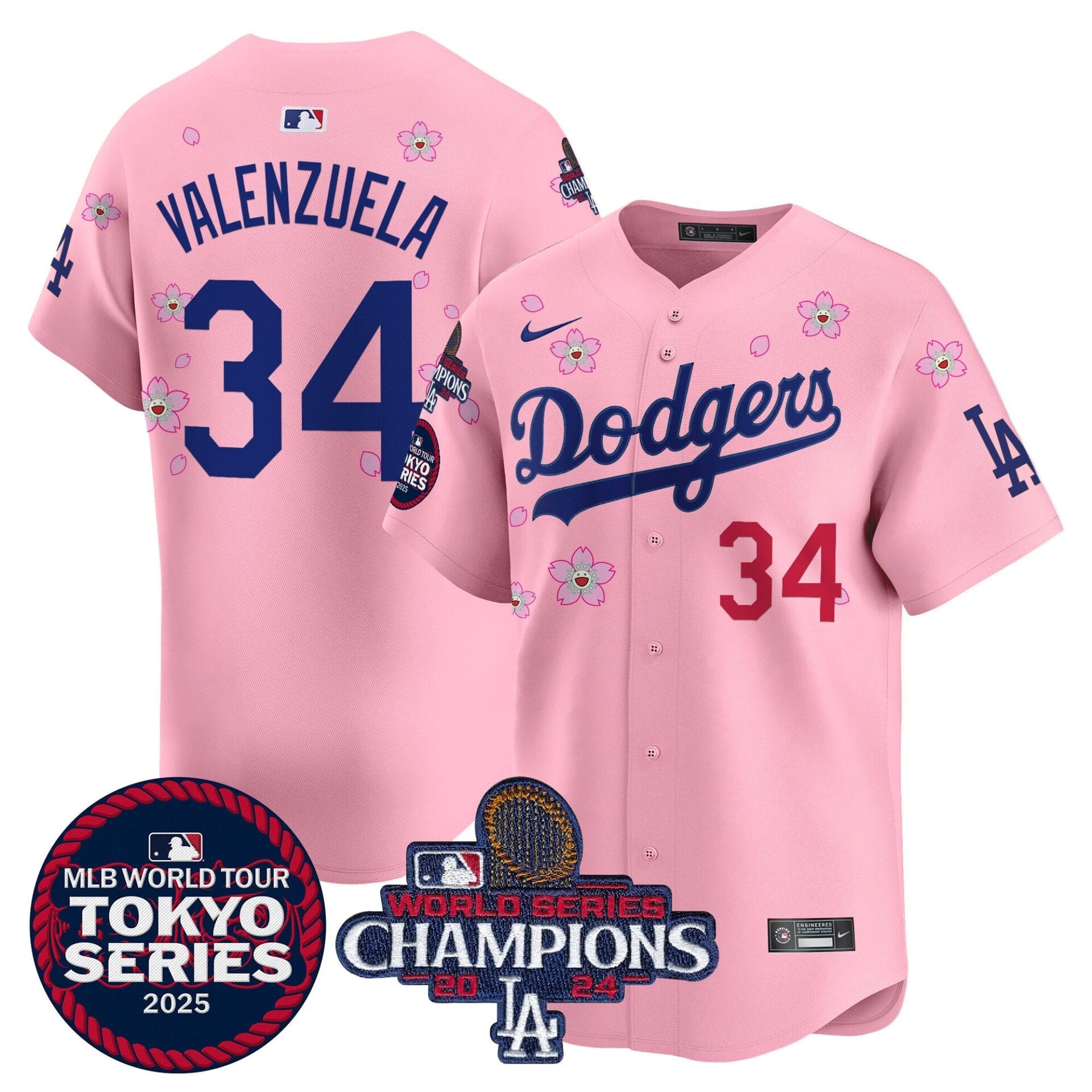 Dodgers Tokyo Series 2025 World Series Champions Patch Vapor Premier Limited Jersey - Stitched - Image 22