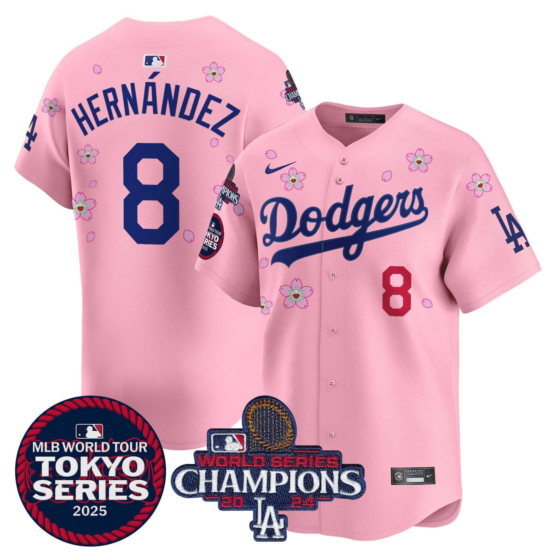 Dodgers Tokyo Series 2025 World Series Champions Patch Vapor Premier Limited Jersey - Stitched - Image 27