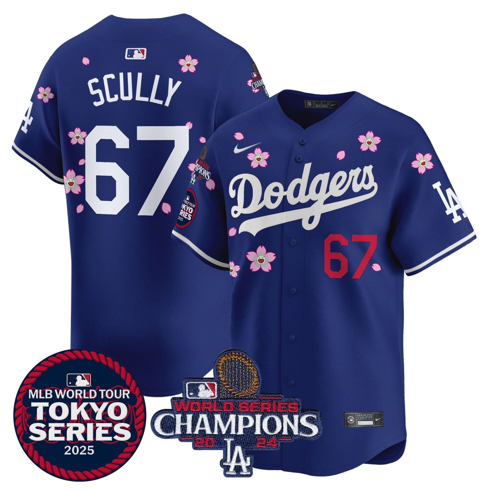 Dodgers Tokyo Series 2025 World Series Champions Patch Vapor Premier Limited Jersey - Stitched - Image 16