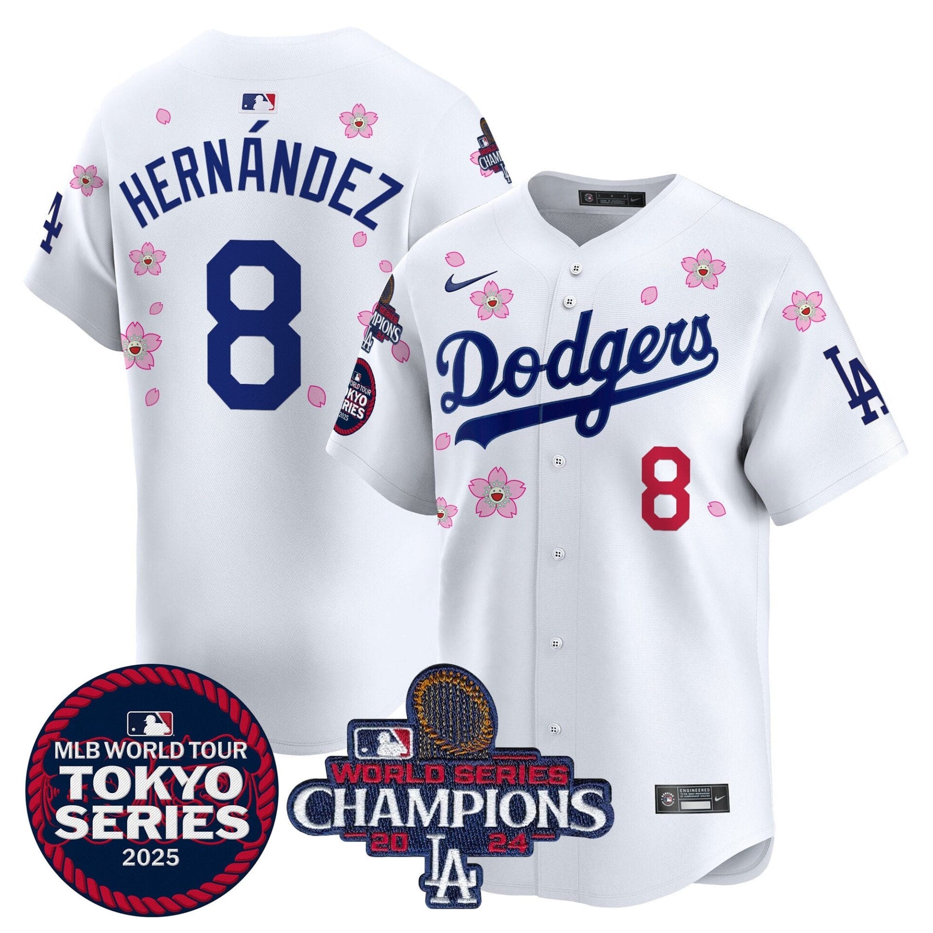 Dodgers Tokyo Series 2025 World Series Champions Patch Vapor Premier Limited Jersey - Stitched - Image 7