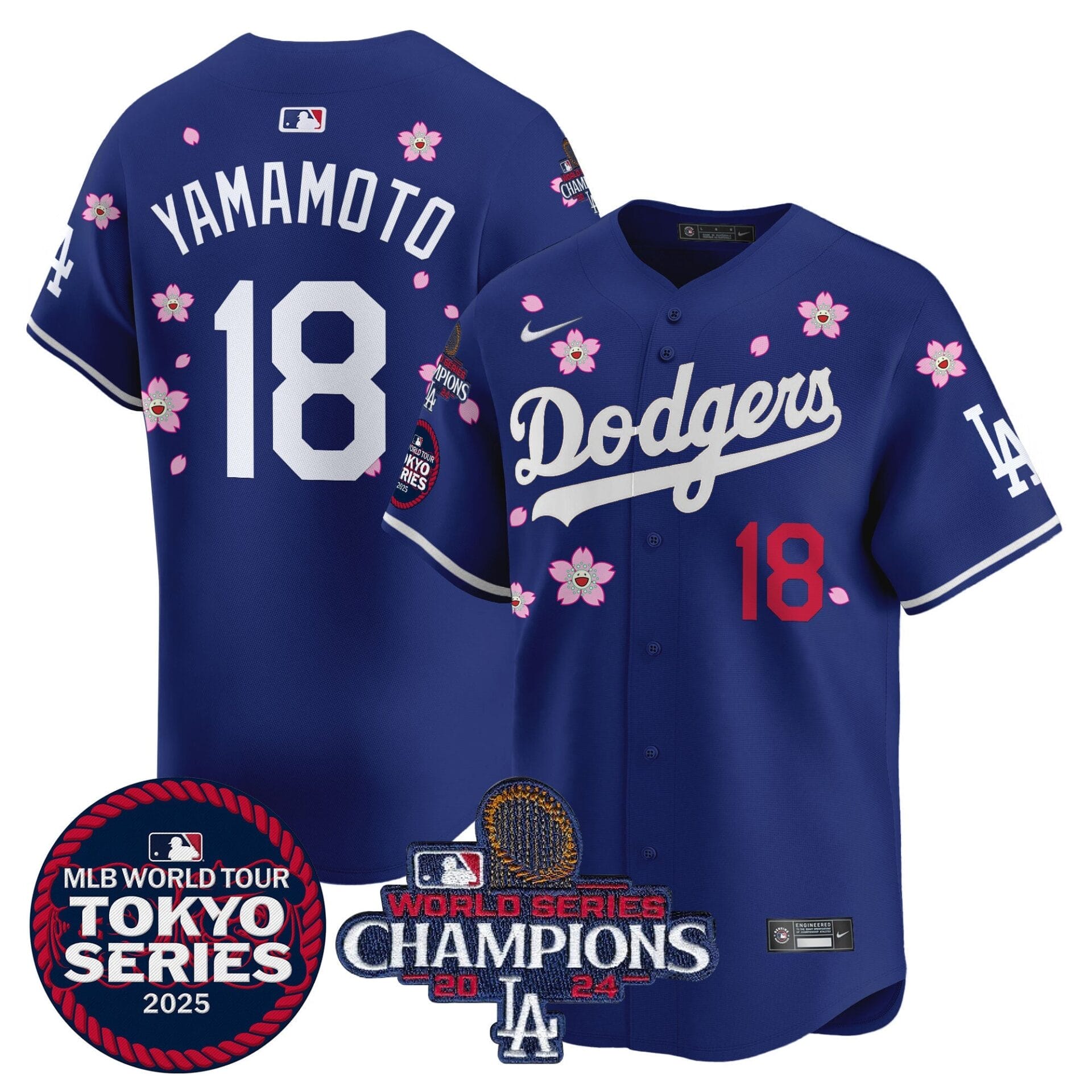 Dodgers Tokyo Series 2025 World Series Champions Patch Vapor Premier Limited Jersey - Stitched - Image 18