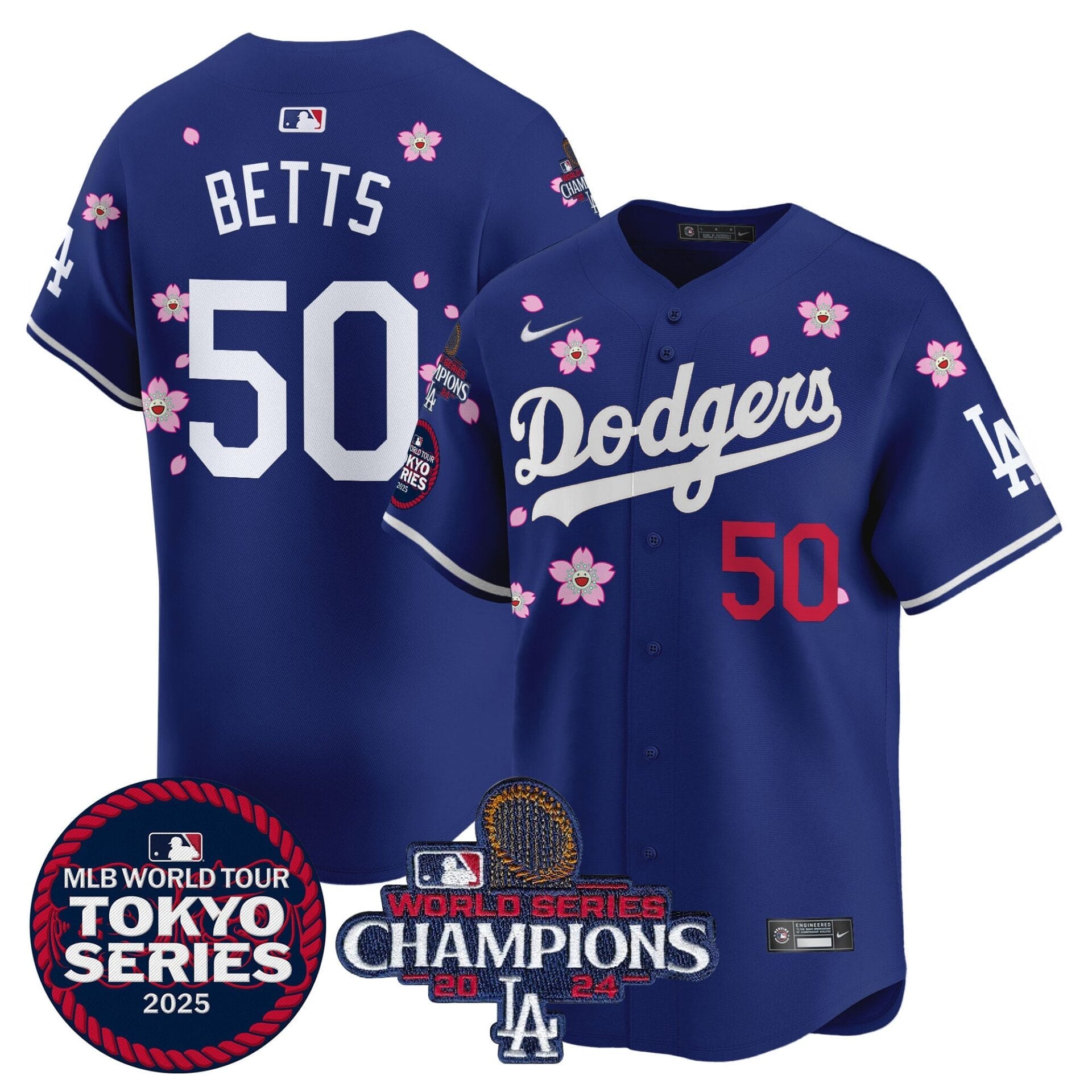 Dodgers Tokyo Series 2025 World Series Champions Patch Vapor Premier Limited Jersey - Stitched - Image 14
