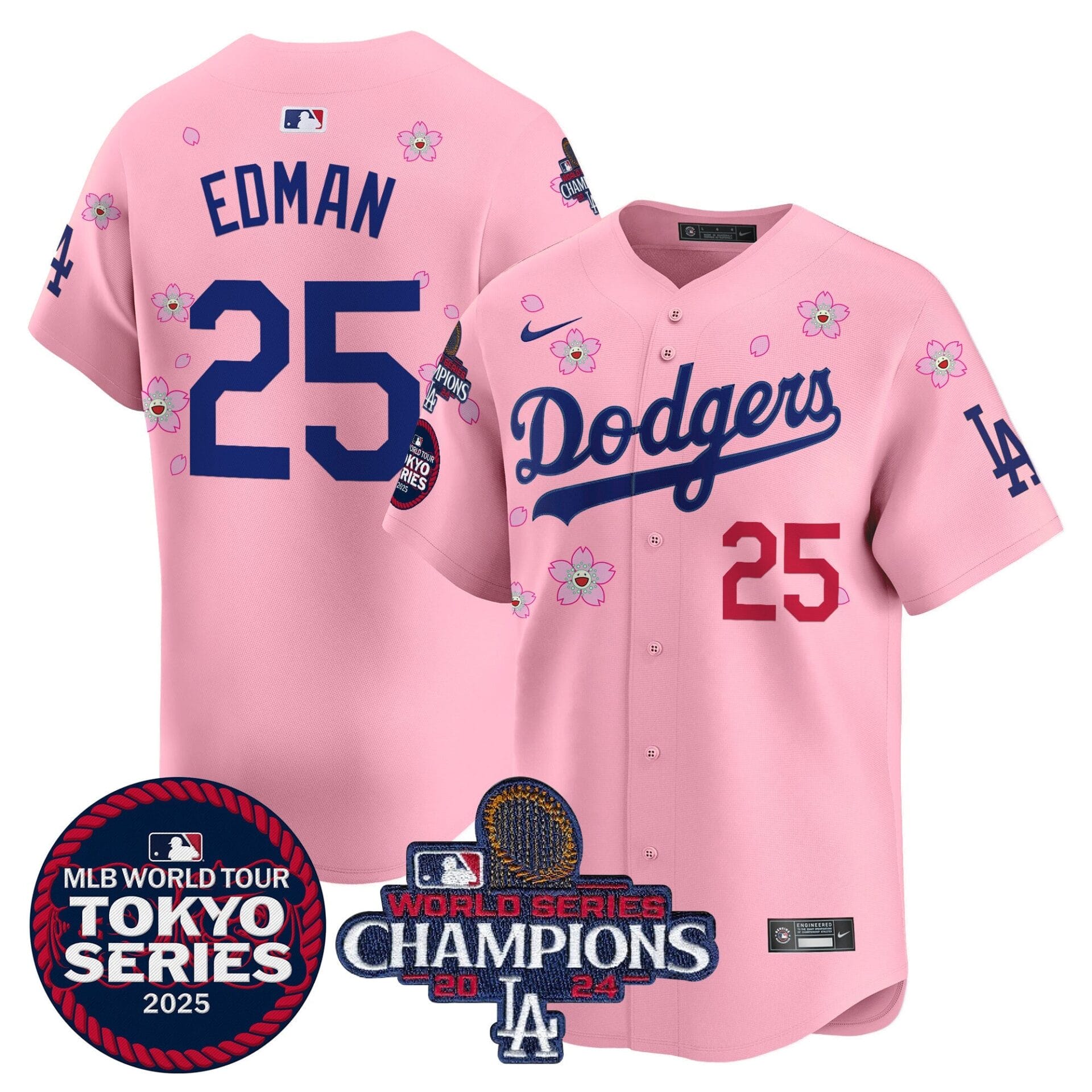 Dodgers Tokyo Series 2025 World Series Champions Patch Vapor Premier Limited Jersey - Stitched - Image 29