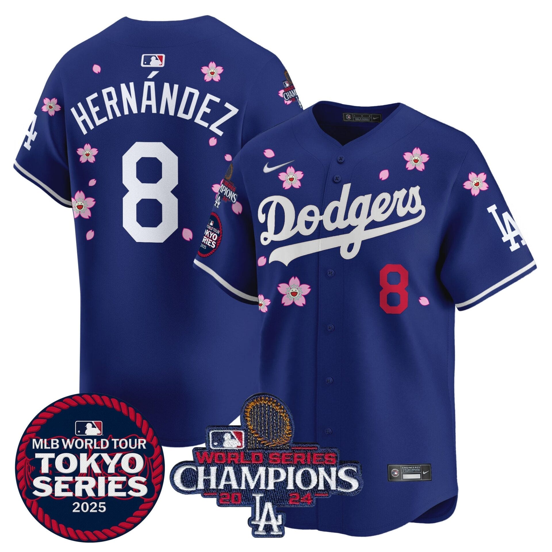 Dodgers Tokyo Series 2025 World Series Champions Patch Vapor Premier Limited Jersey - Stitched - Image 17