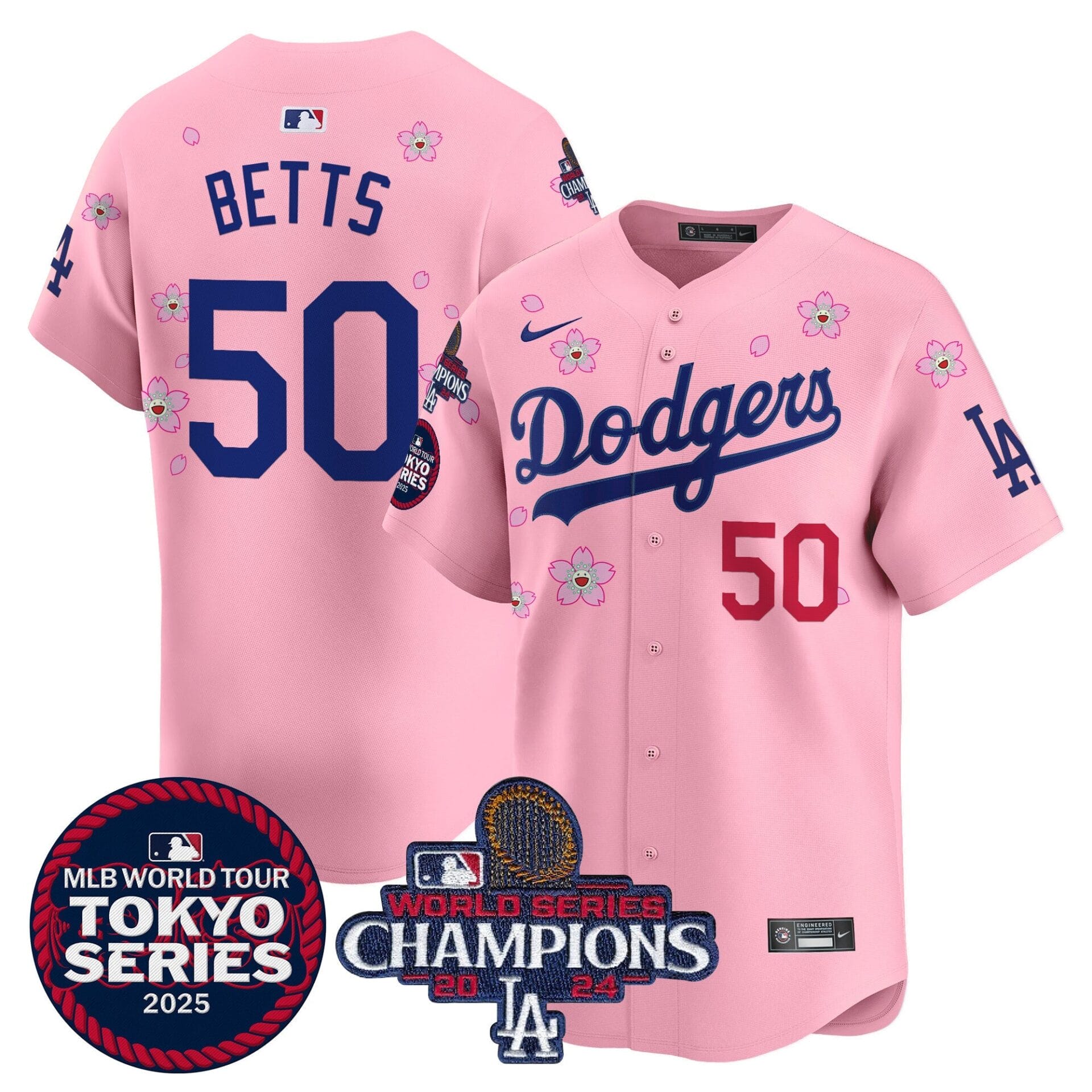 Dodgers Tokyo Series 2025 World Series Champions Patch Vapor Premier Limited Jersey - Stitched - Image 24
