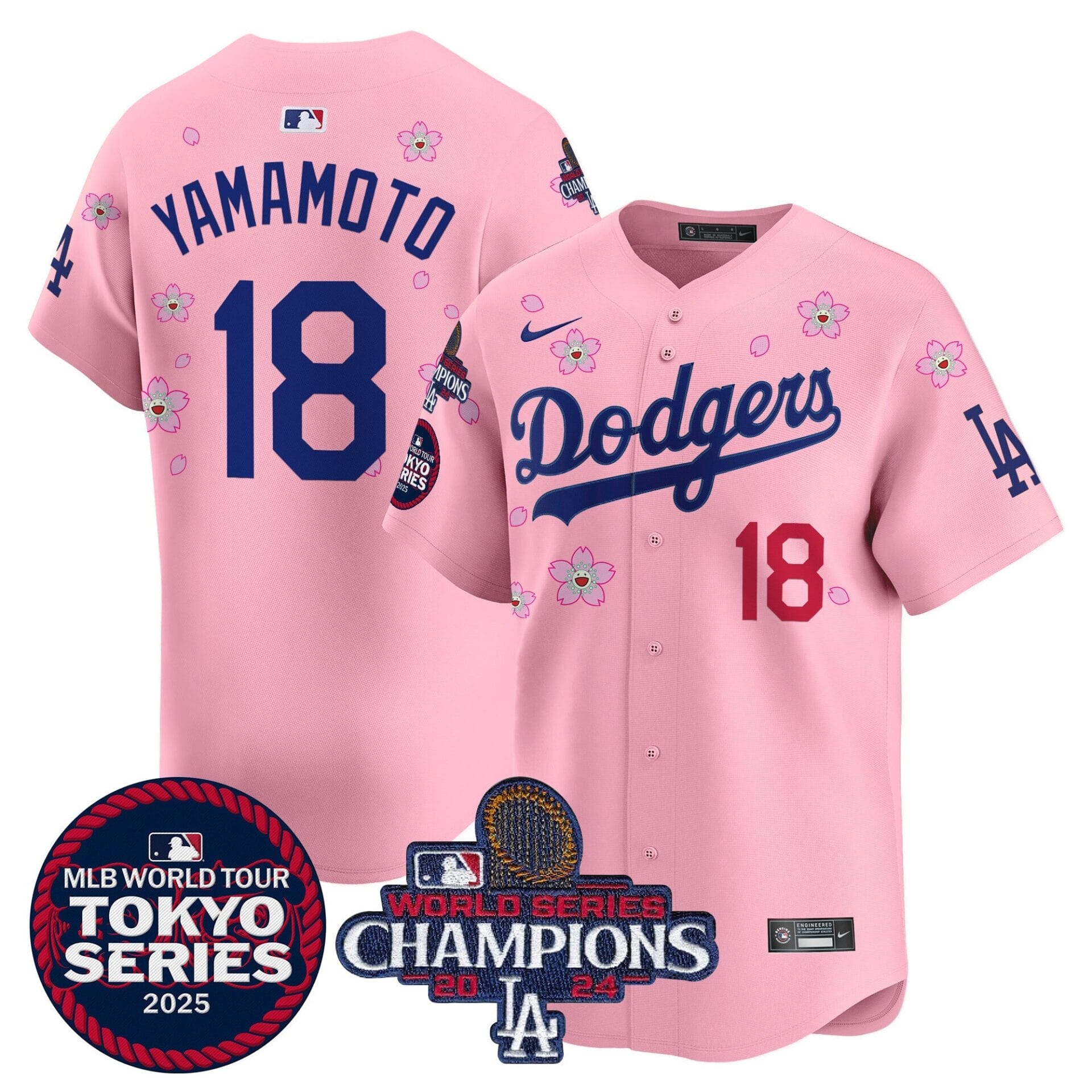 Dodgers Tokyo Series 2025 World Series Champions Patch Vapor Premier Limited Jersey - Stitched - Image 28