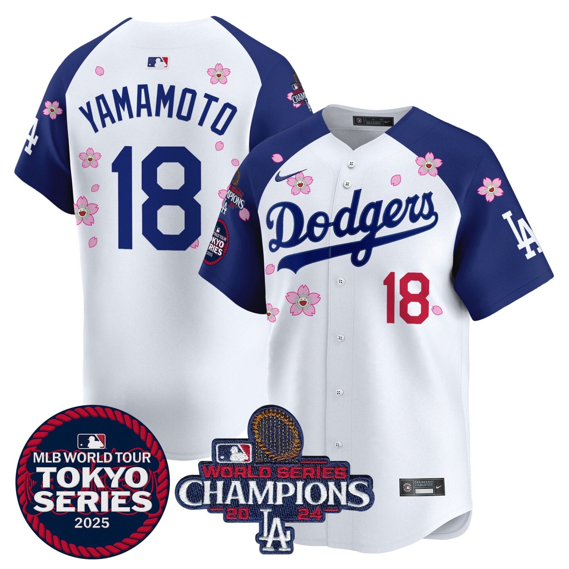 Dodgers Tokyo Series 2025 World Series Champions Patch Vapor Premier Limited Jersey - Stitched - Image 38