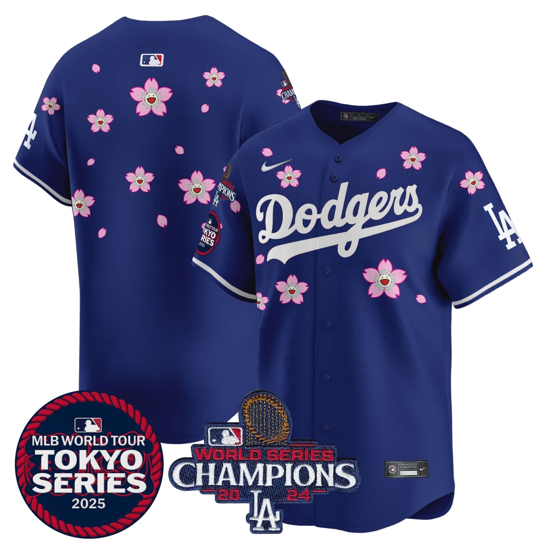 Dodgers Tokyo Series 2025 World Series Champions Patch Vapor Premier Limited Jersey - Stitched - Image 20