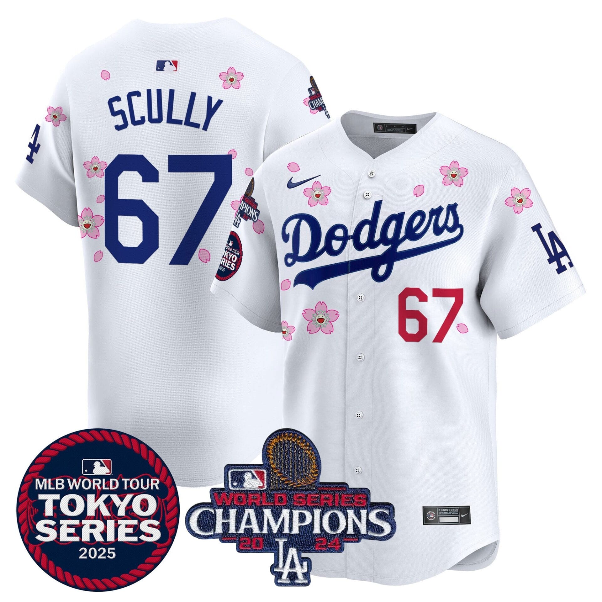 Dodgers Tokyo Series 2025 World Series Champions Patch Vapor Premier Limited Jersey - Stitched - Image 6