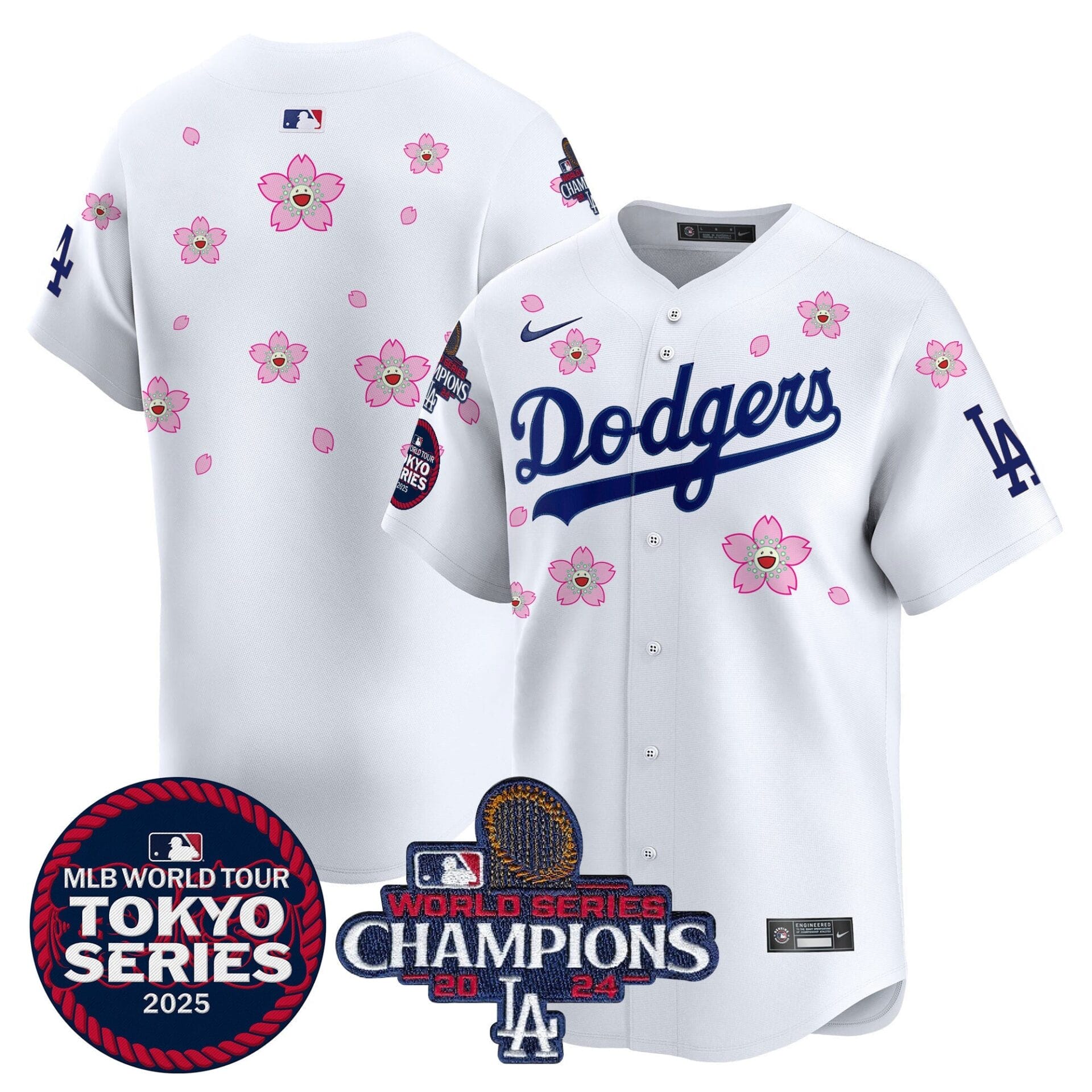 Dodgers Tokyo Series 2025 World Series Champions Patch Vapor Premier Limited Jersey - Stitched - Image 10
