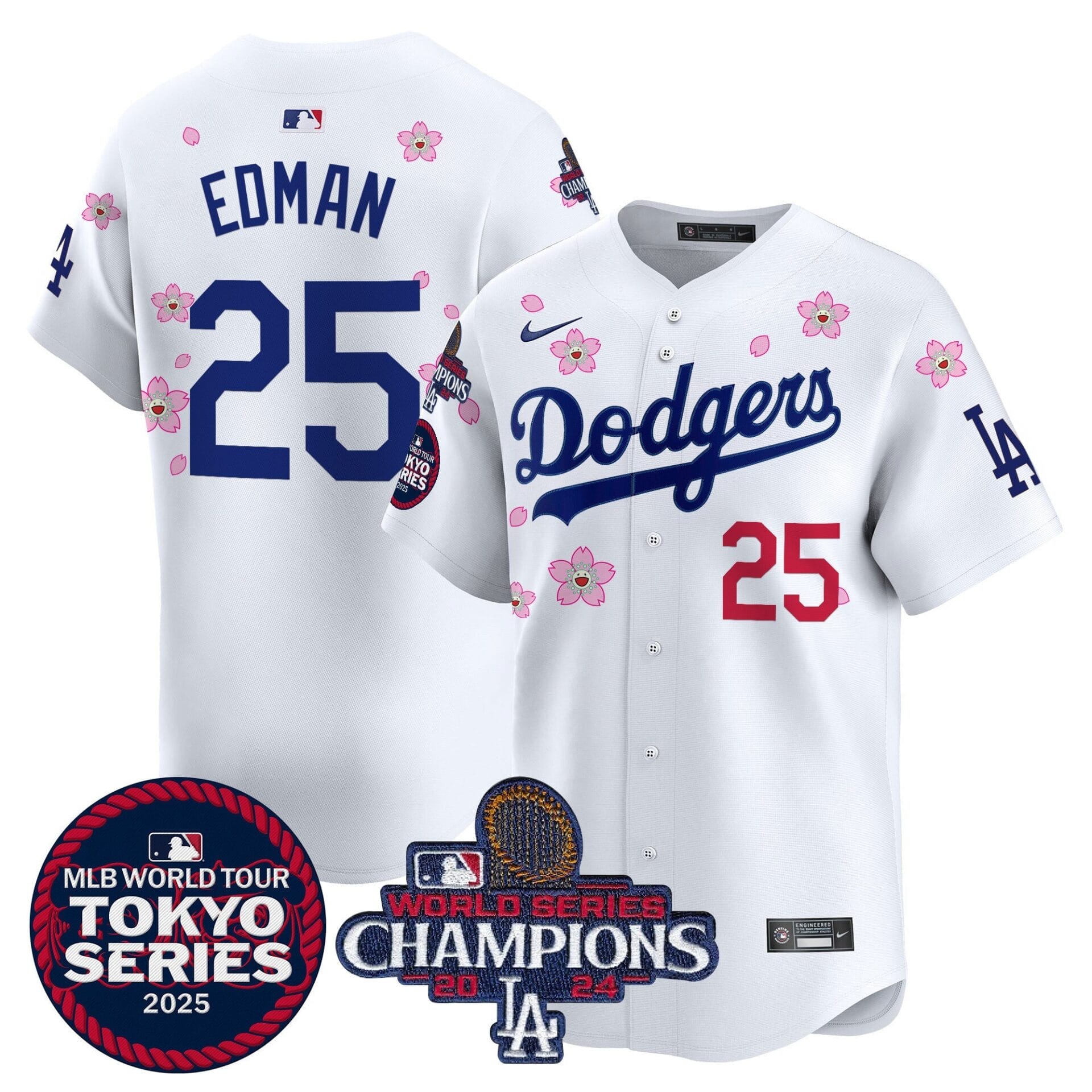 Dodgers Tokyo Series 2025 World Series Champions Patch Vapor Premier Limited Jersey - Stitched - Image 9