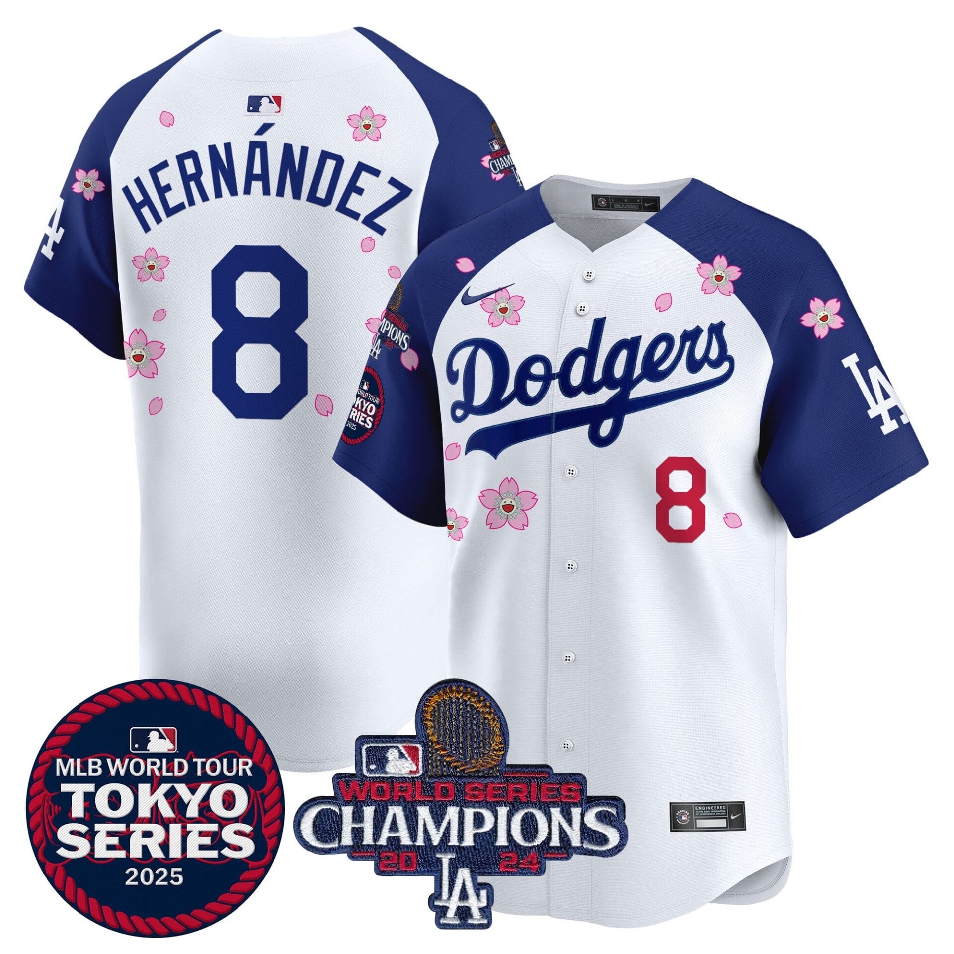 Dodgers Tokyo Series 2025 World Series Champions Patch Vapor Premier Limited Jersey - Stitched - Image 37