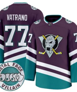 Alternative view of Anaheim Ducks MF DOOM Metal Face Villain Patch Premium Jersey - All Stitched