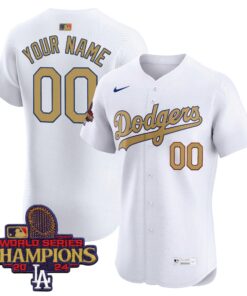 Dodgers 2025 Gold Vapor Premier Elite Custom Jersey - All Stitched