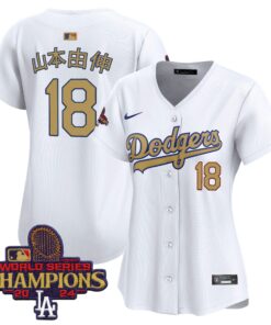 Alternative view of Women's Dodgers 2025 Gold Vapor Premier Limited Jersey - All Stitched