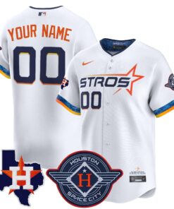 Houston Astros 2025 City Connect Texas Patch Vapor Premier Limited Custom Jersey - All Stitched