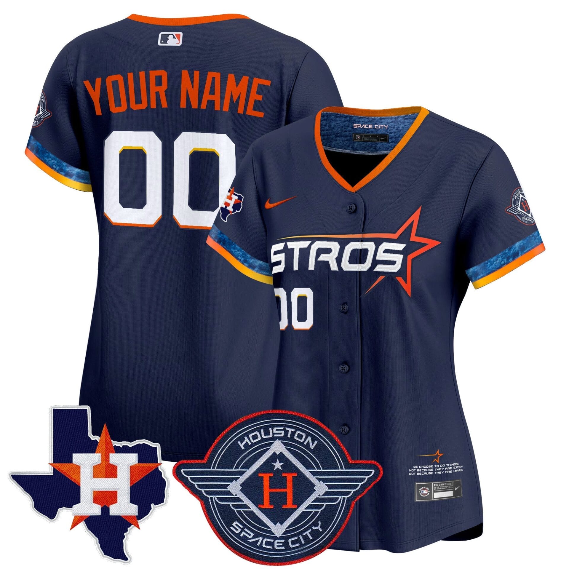 Houston Astros 2025 City Connect Texas Patch Vapor Premier Limited Custom Jersey - All Stitched - Image 6