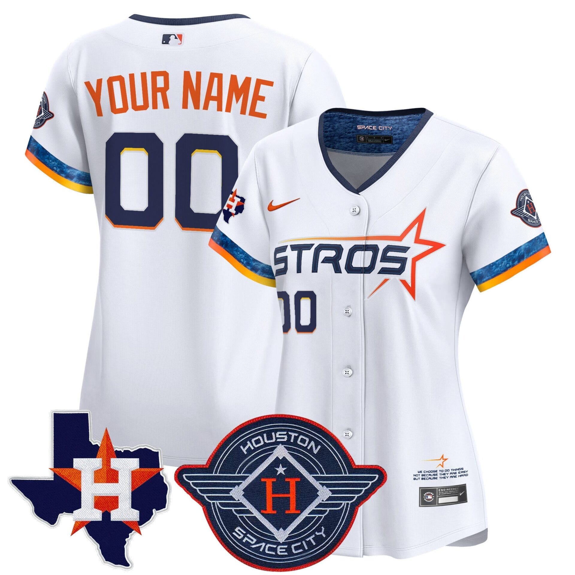 Houston Astros 2025 City Connect Texas Patch Vapor Premier Limited Custom Jersey - All Stitched - Image 5