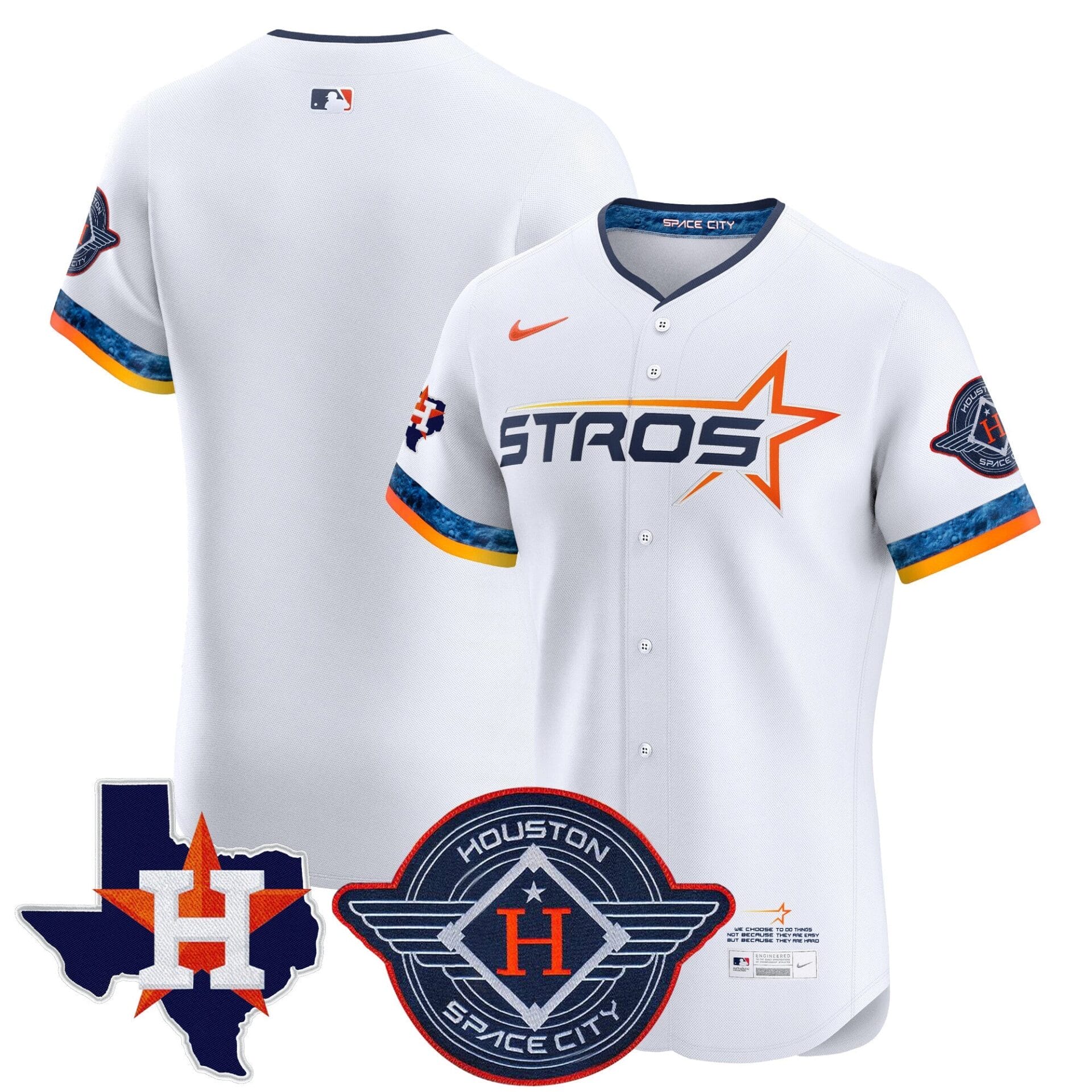 Houston Astros 2025 City Connect Texas Patch Vapor Premier Elite Jersey - All Stitched - Image 9