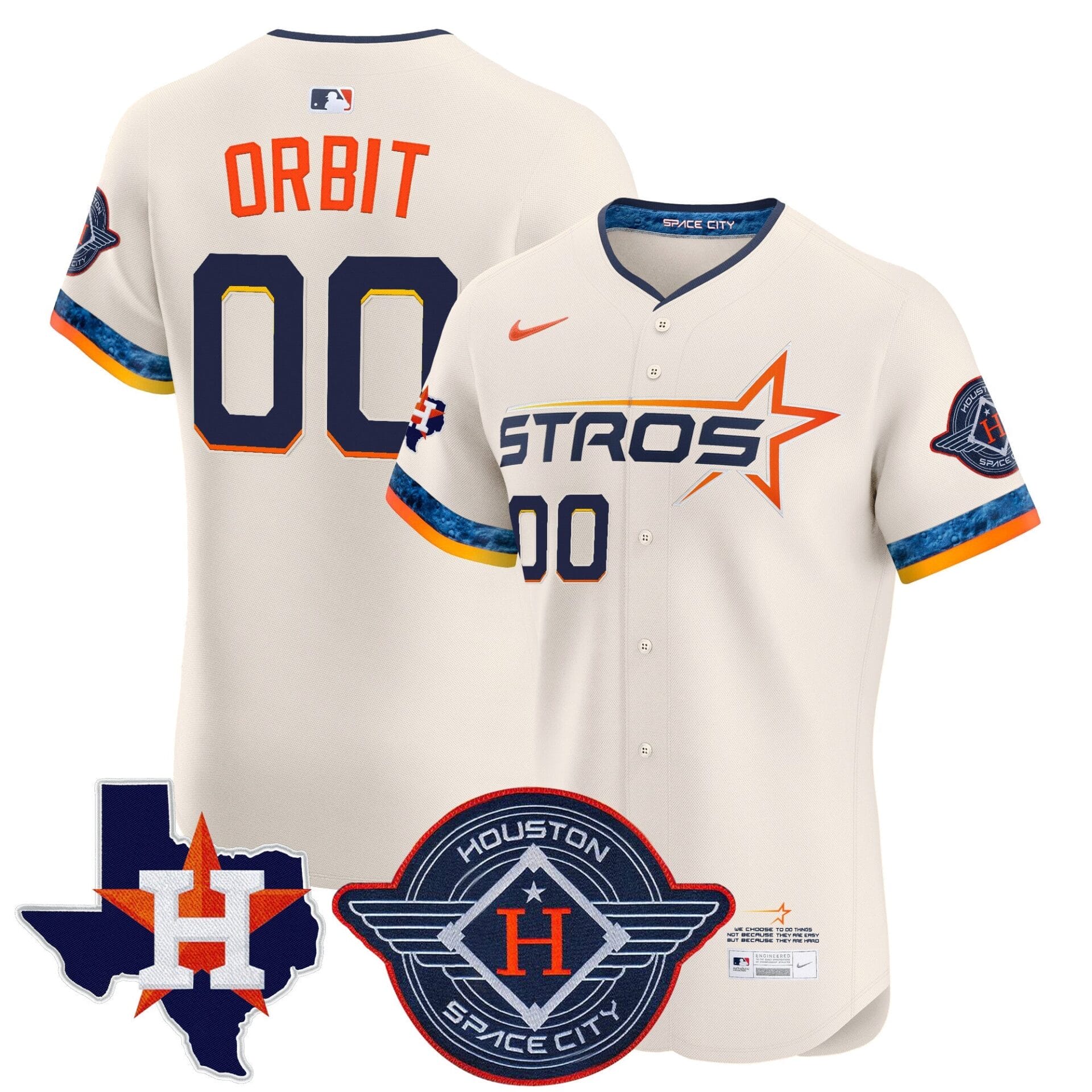 Houston Astros 2025 City Connect Texas Patch Vapor Premier Elite Jersey - All Stitched - Image 23