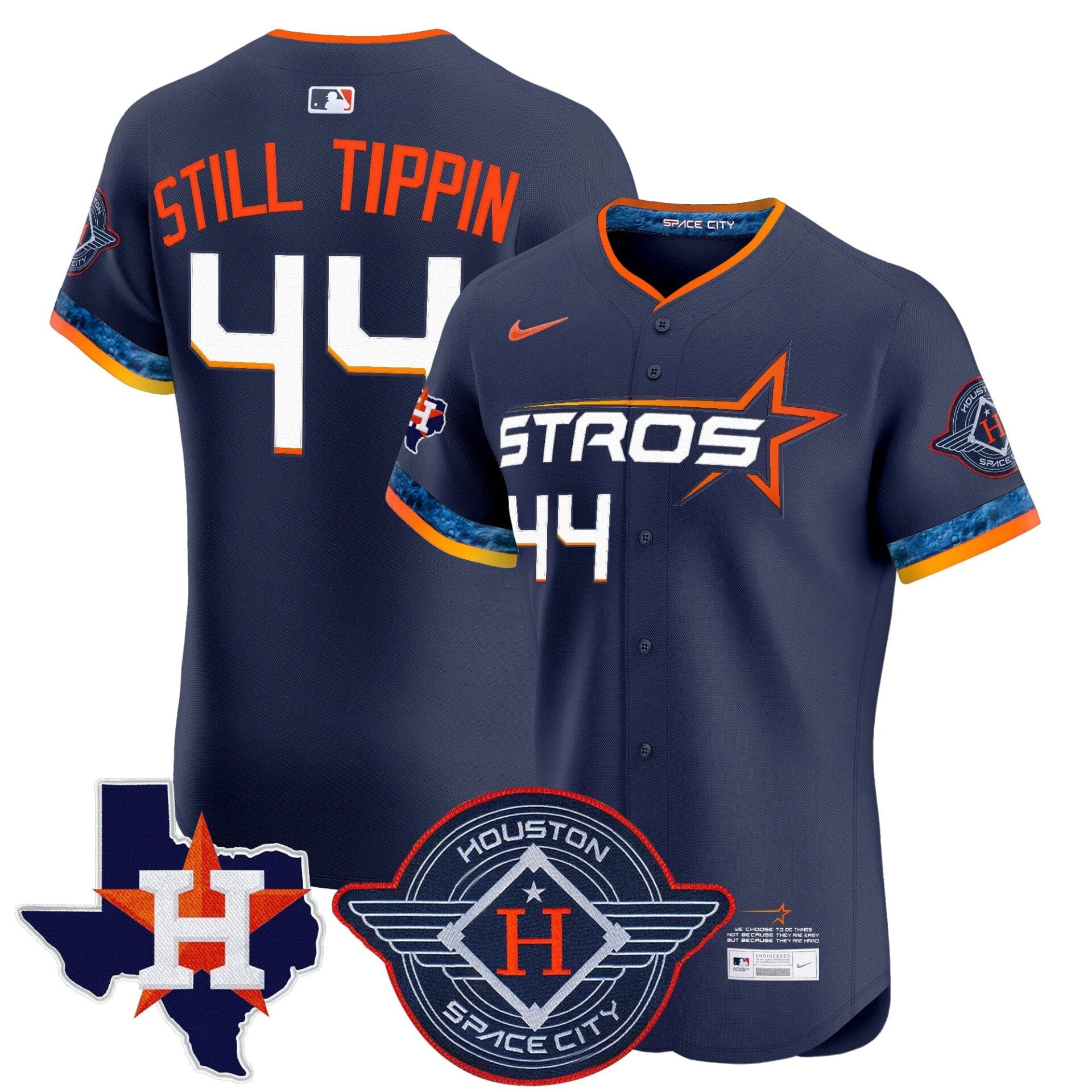 Houston Astros 2025 City Connect Texas Patch Vapor Premier Elite Jersey - All Stitched - Image 16