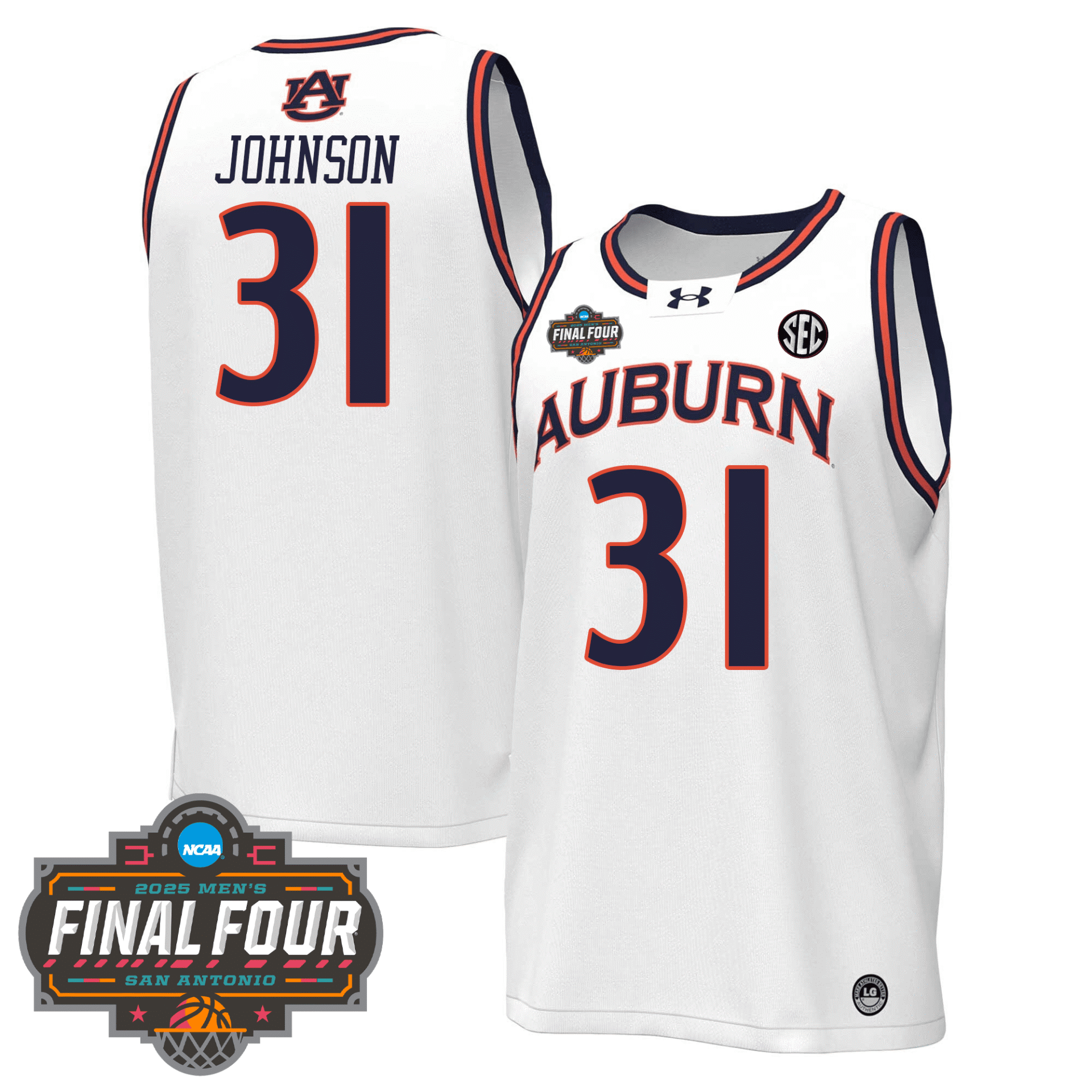 Auburn Tigers Men's Basketball 24/25 Jersey - Final Four Patch - Image 2