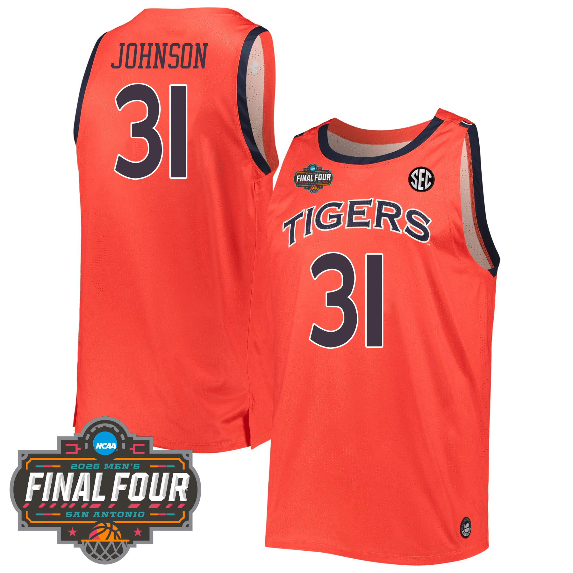 Auburn Tigers Men's Basketball 24/25 Jersey - Final Four Patch - Image 6