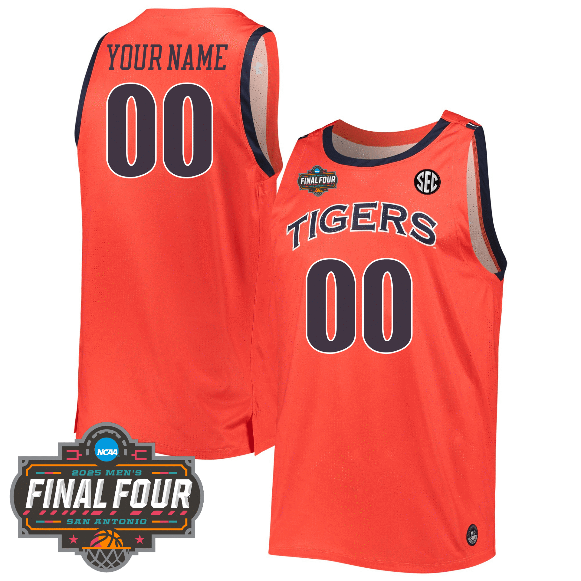 Auburn Tigers Men's Basketball 24/25 Jersey - Final Four Patch - Image 8
