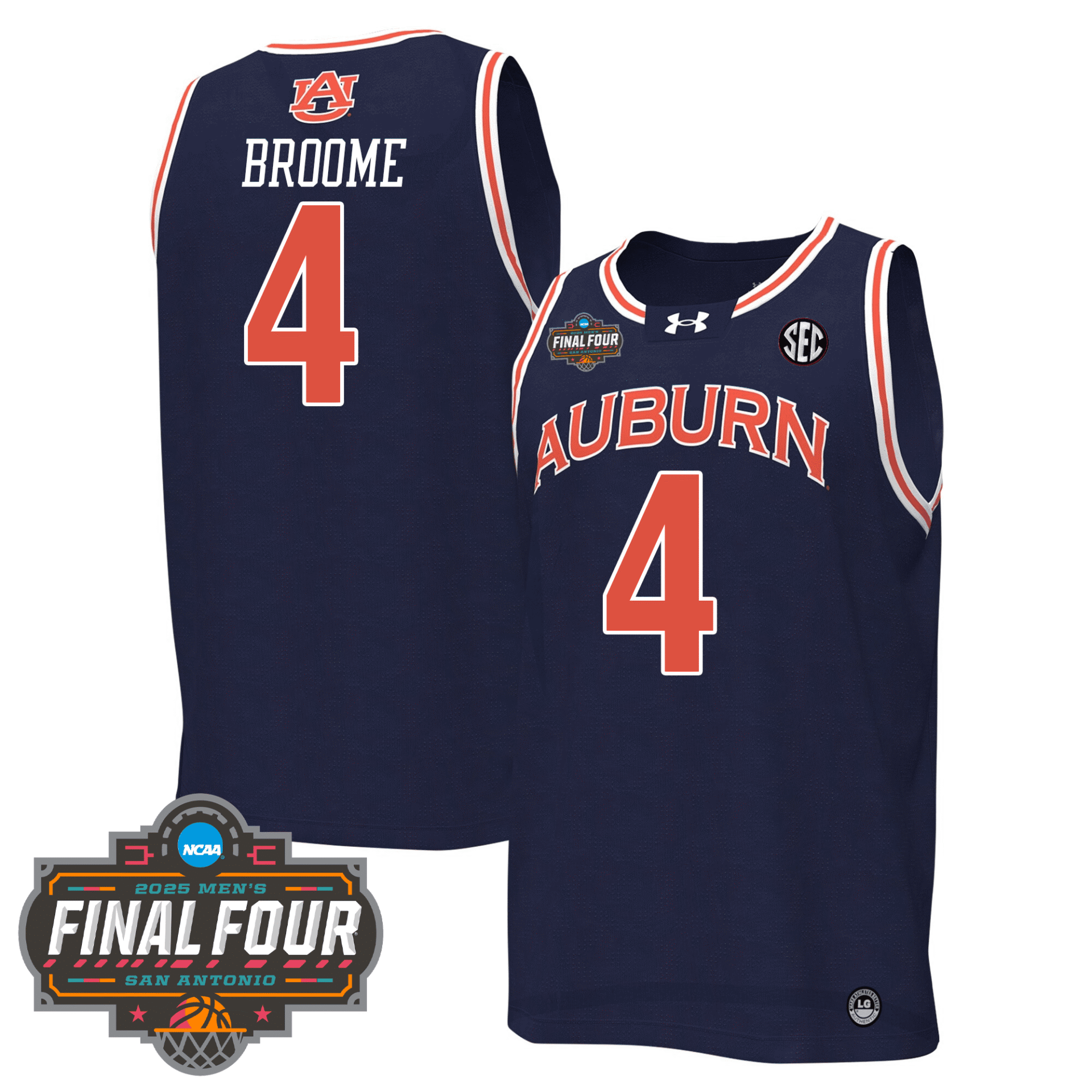 Auburn Tigers Men's Basketball 24/25 Jersey - Final Four Patch - Image 9