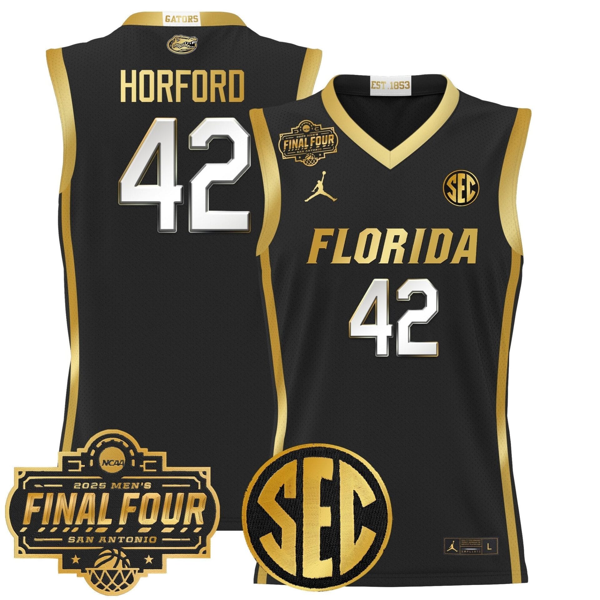 Florida Gators 2025 Final Four Patch Basketball Jersey - All Stitched - Image 26