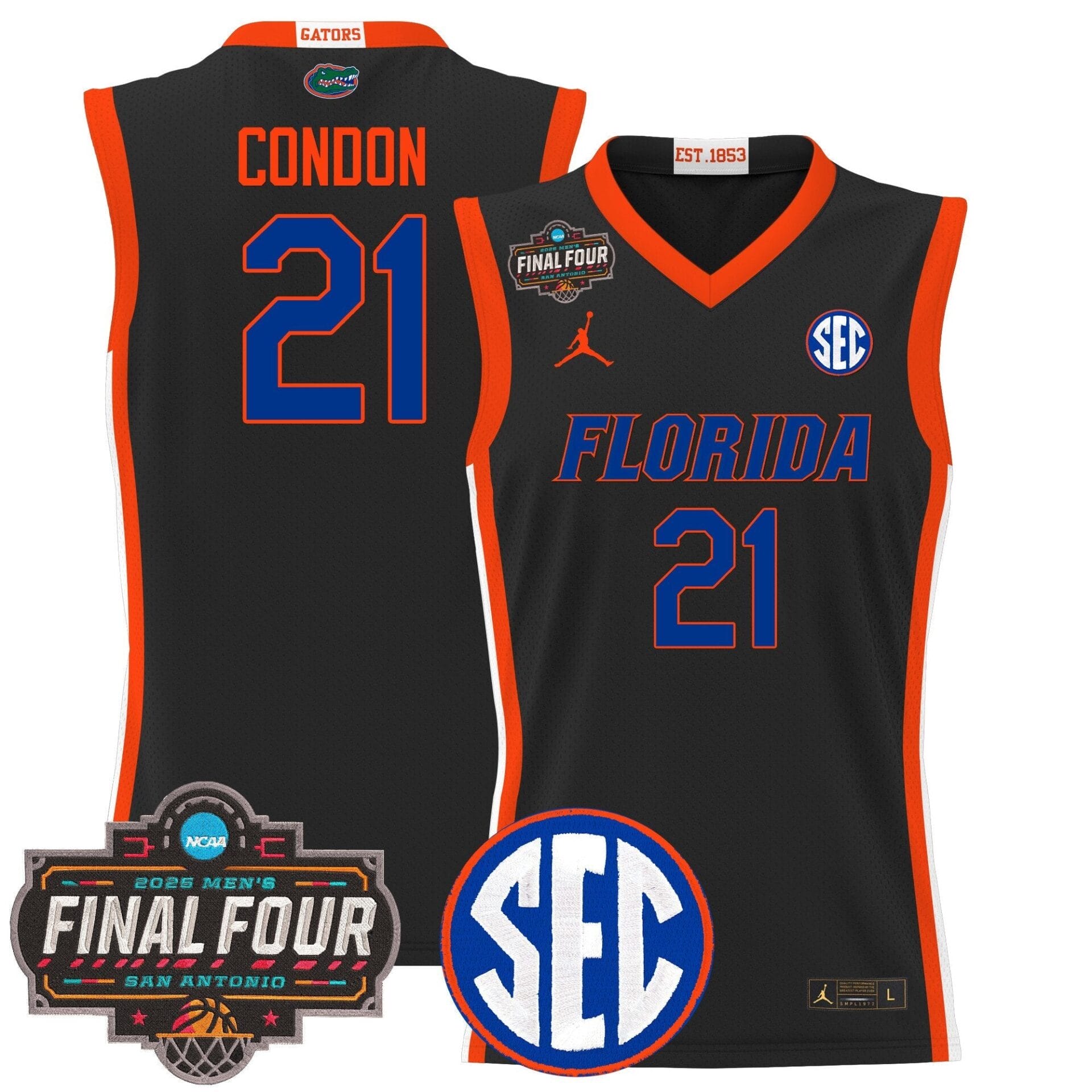 Florida Gators 2025 Final Four Patch Basketball Jersey - All Stitched - Image 17