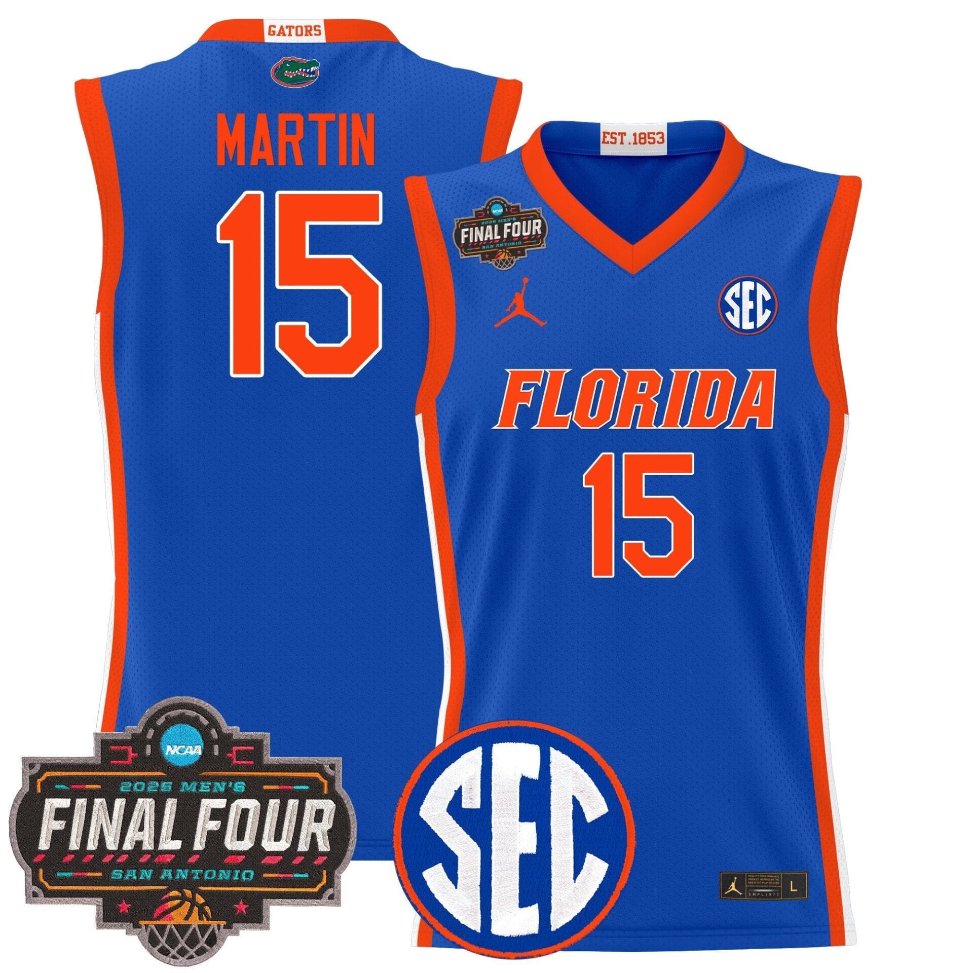 Florida Gators 2025 Final Four Patch Basketball Jersey - All Stitched - Image 2