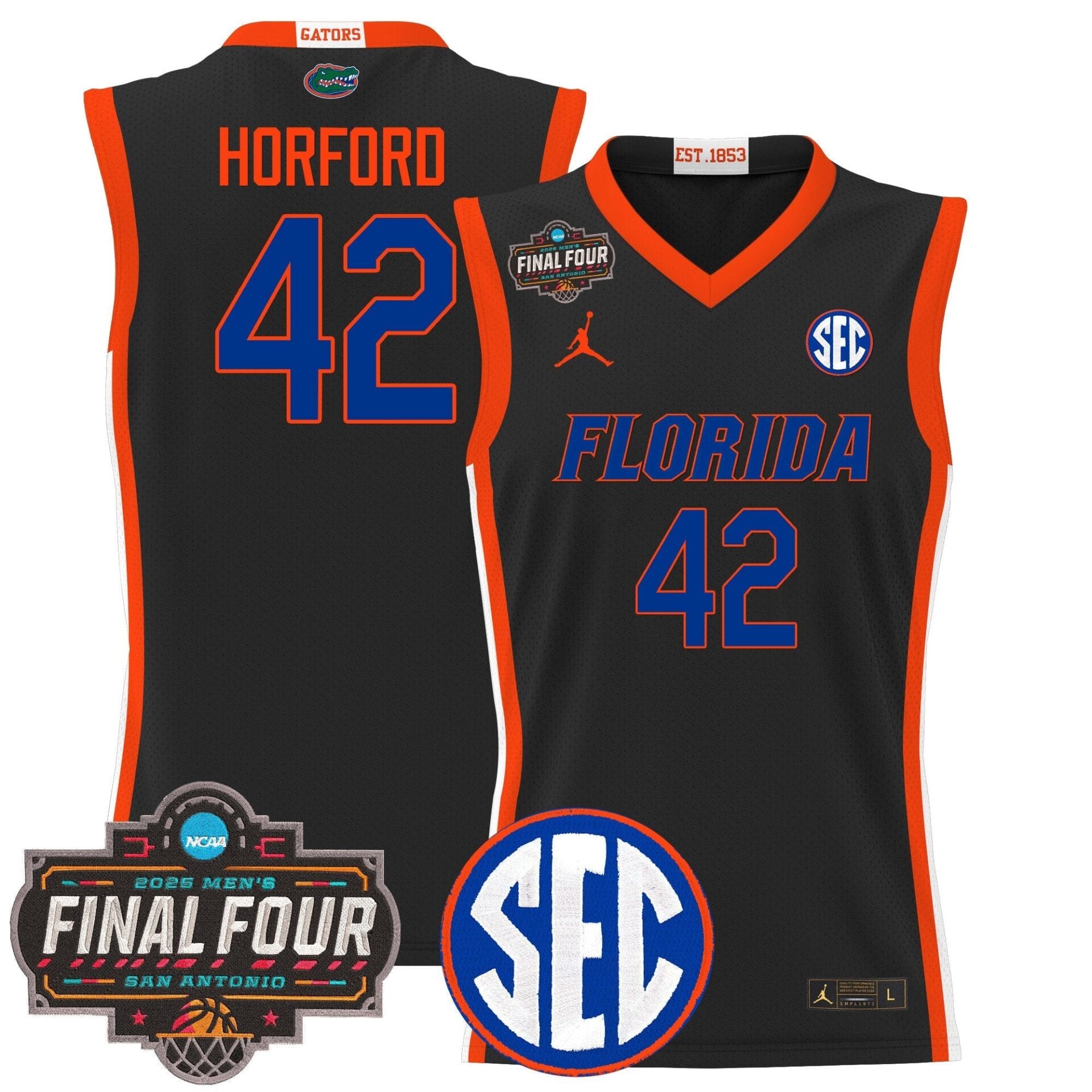 Florida Gators 2025 Final Four Patch Basketball Jersey - All Stitched - Image 19
