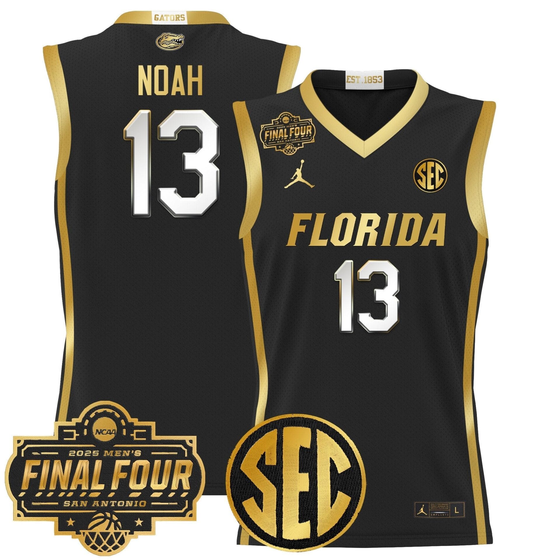 Florida Gators 2025 Final Four Patch Basketball Jersey - All Stitched - Image 27