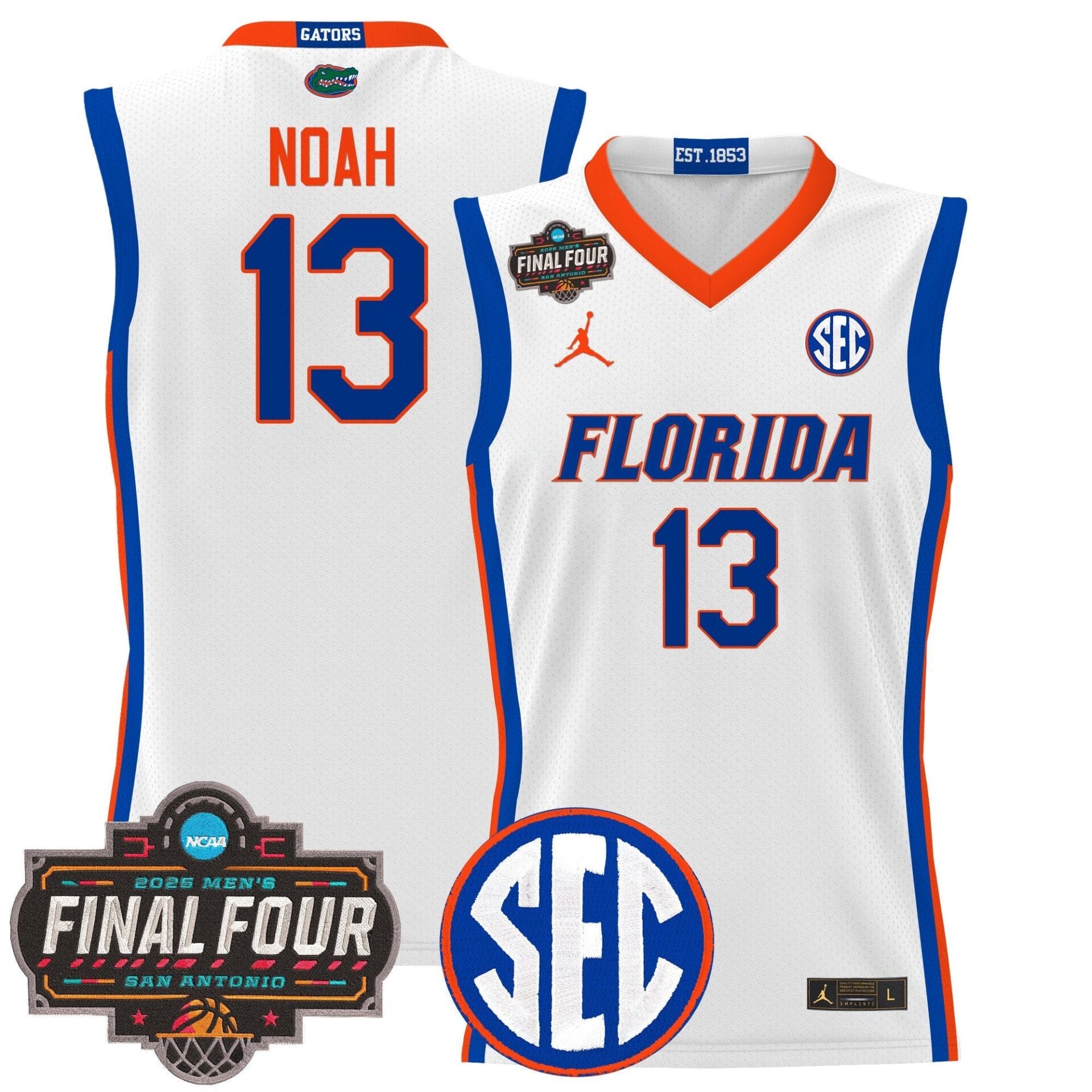 Florida Gators 2025 Final Four Patch Basketball Jersey - All Stitched - Image 13
