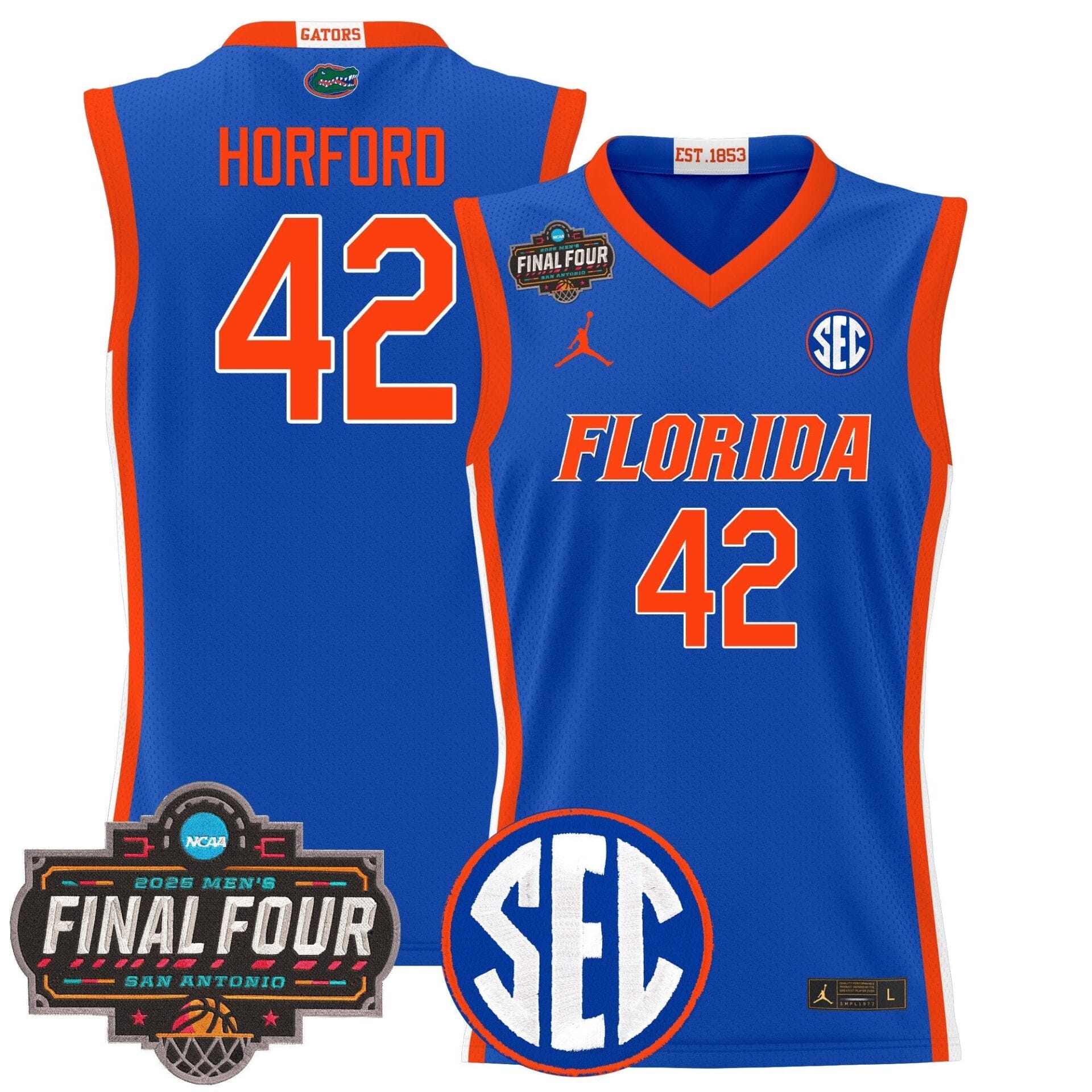 Florida Gators 2025 Final Four Patch Basketball Jersey - All Stitched - Image 5
