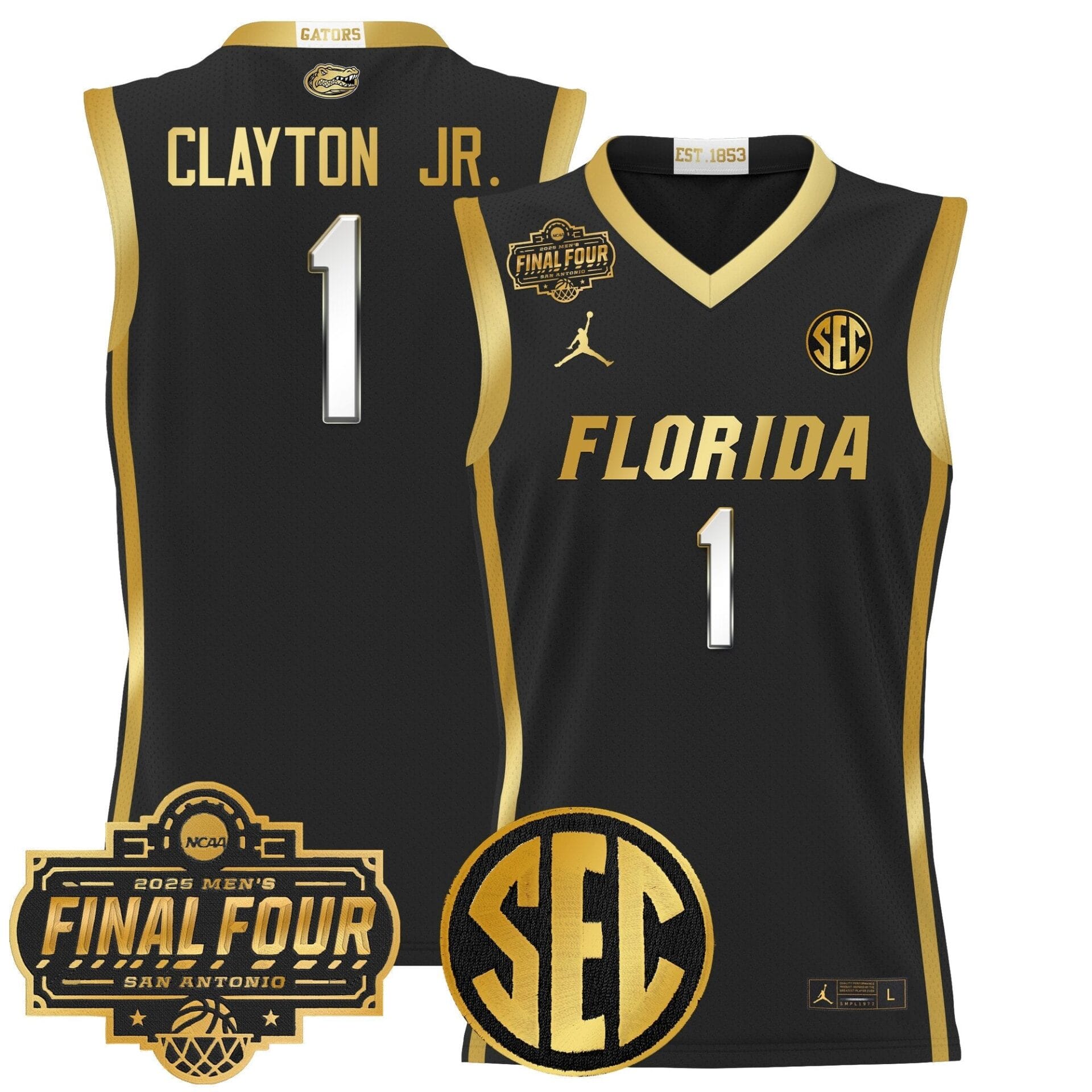 Florida Gators 2025 Final Four Patch Basketball Jersey - All Stitched - Image 23