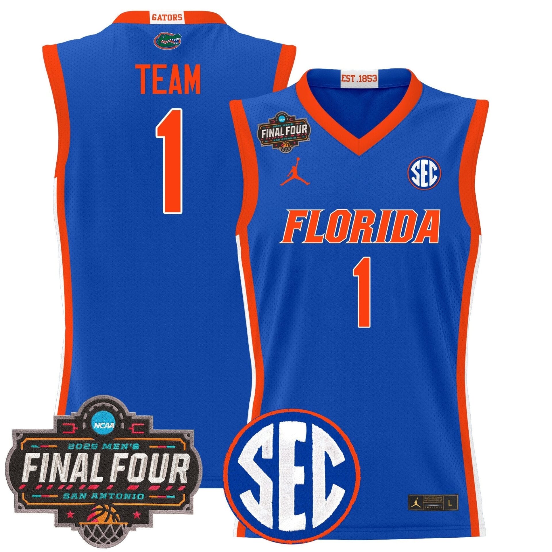 Florida Gators 2025 Final Four Patch Basketball Jersey - All Stitched - Image 7
