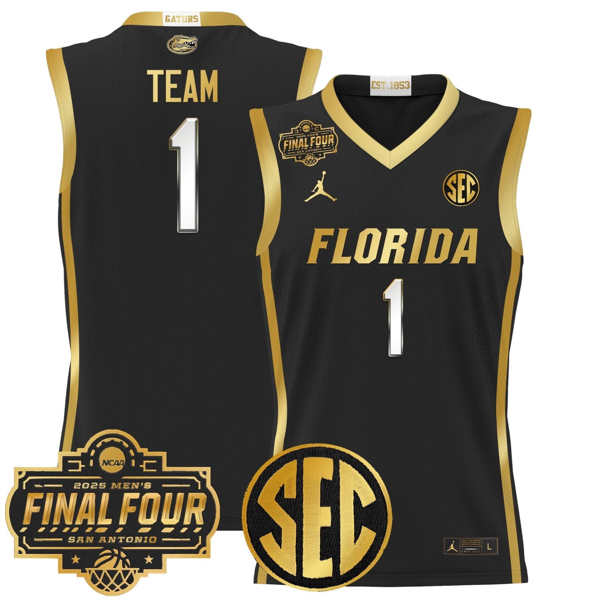 Florida Gators 2025 Final Four Patch Basketball Jersey - All Stitched - Image 28