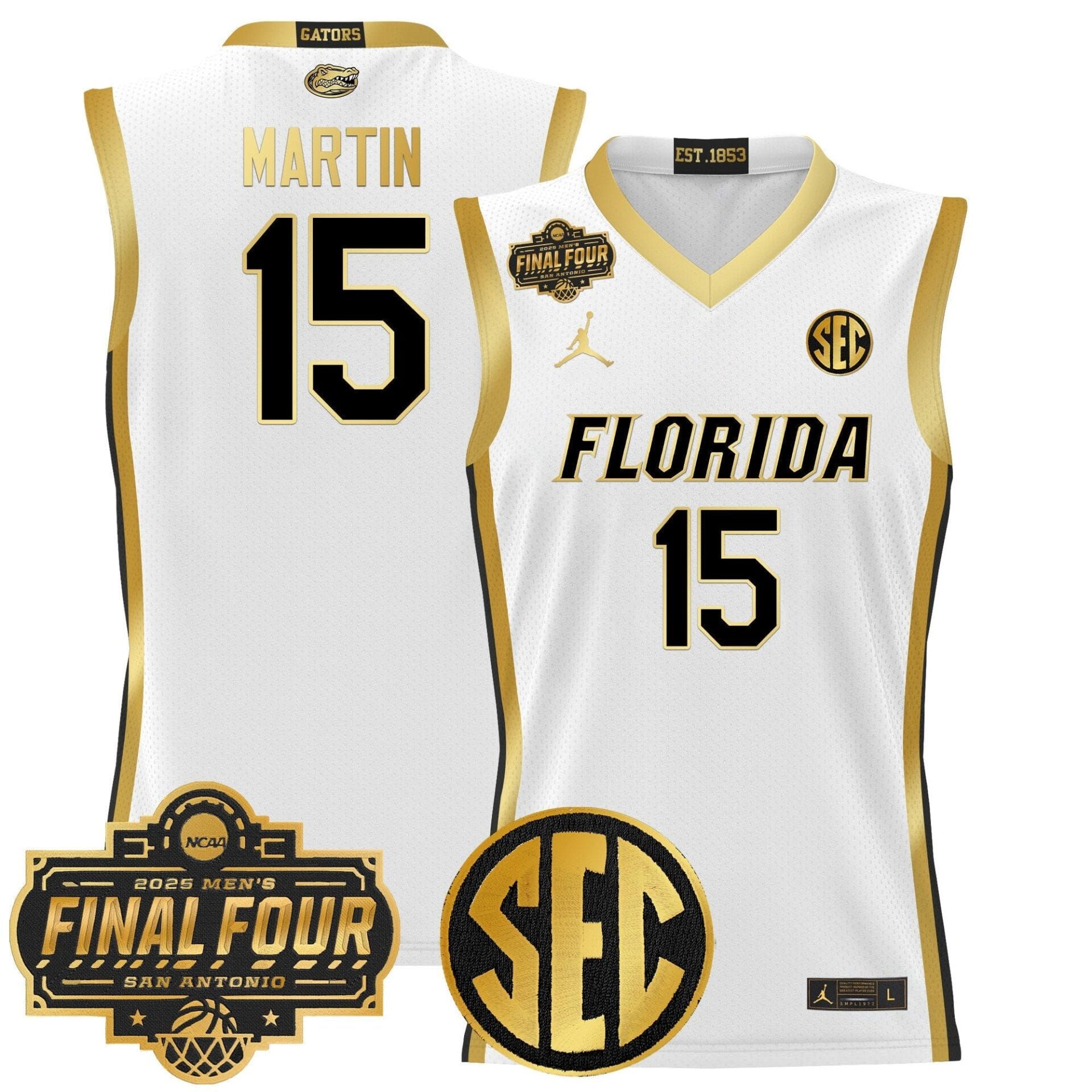 Florida Gators 2025 Final Four Patch Basketball Jersey - All Stitched - Image 29